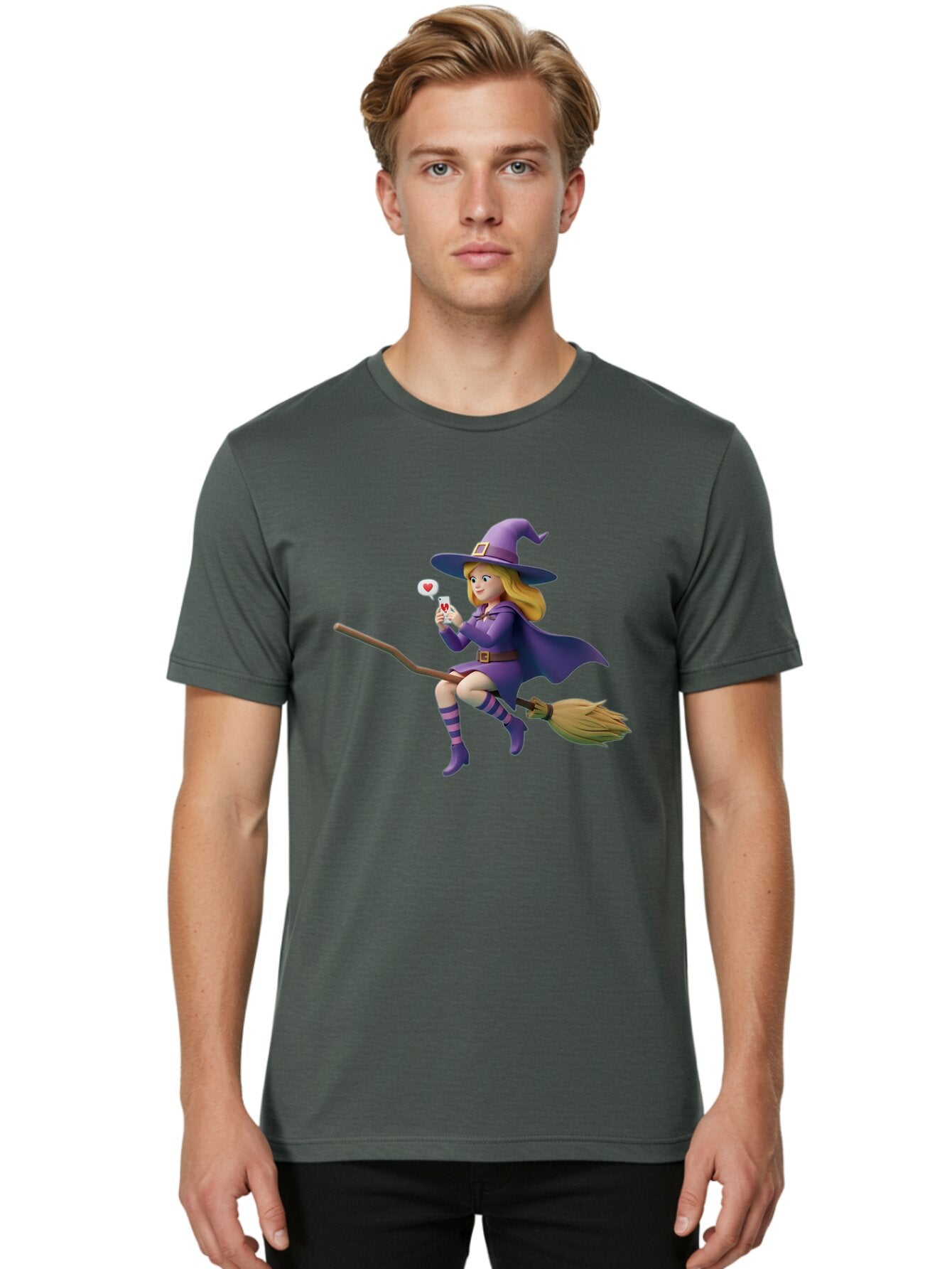 Witch-On-Broomstick-1 Men'S Graphic Tee, 100% Cotton, Comfortable Casual Summer Wear, Machine Washable, Vintage Camera, Old Camera, Antique Camera, Black Camera, Classic Photography, Photography Equipment, Nostalgic Device, Film Camera, Baq208 19