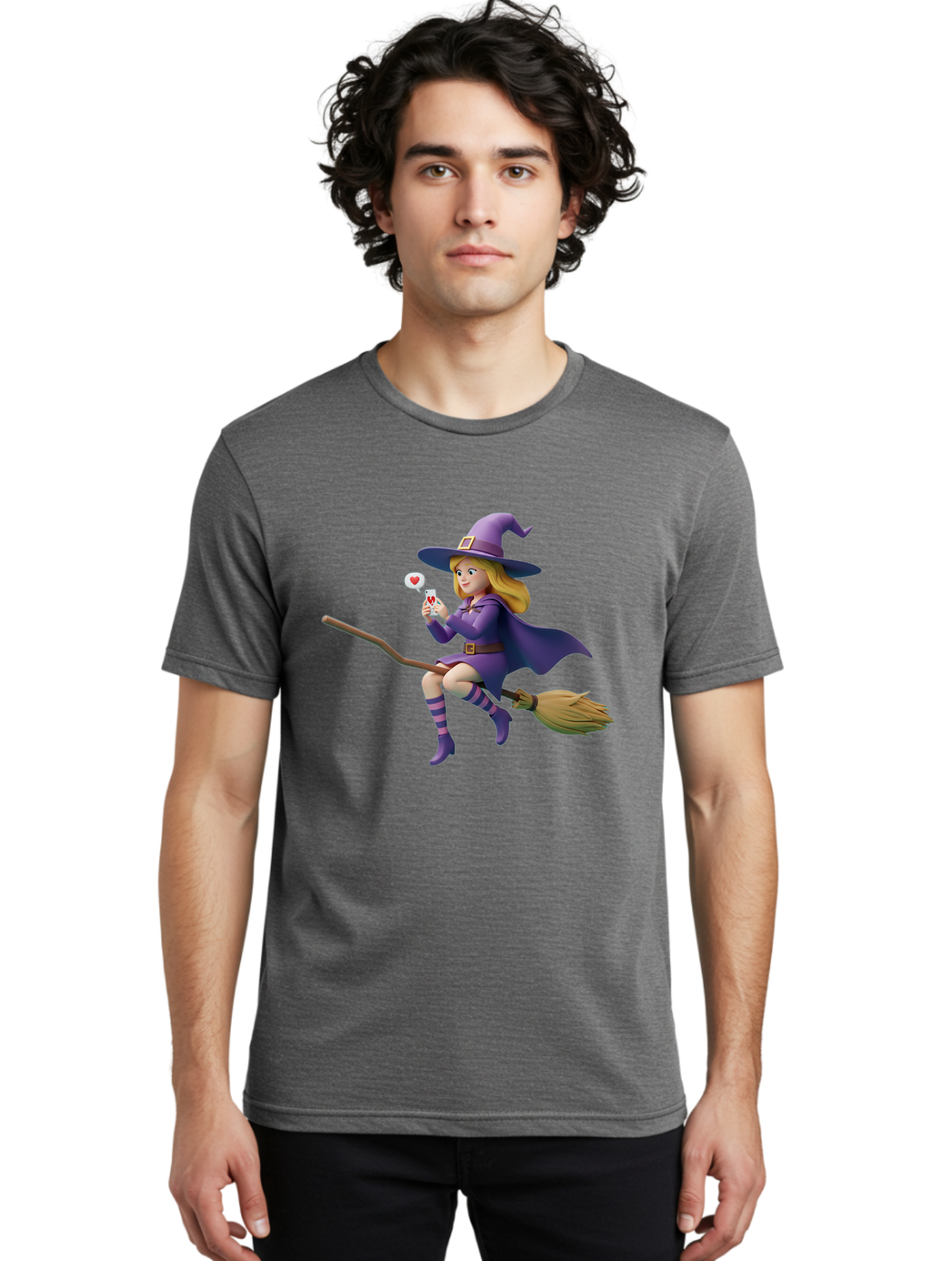 Witch-On-Broomstick-1 Men'S Graphic Tee, 100% Cotton, Comfortable Casual Summer Wear, Machine Washable, Vintage Camera, Old Camera, Antique Camera, Black Camera, Classic Photography, Photography Equipment, Nostalgic Device, Film Camera, Baq208 16