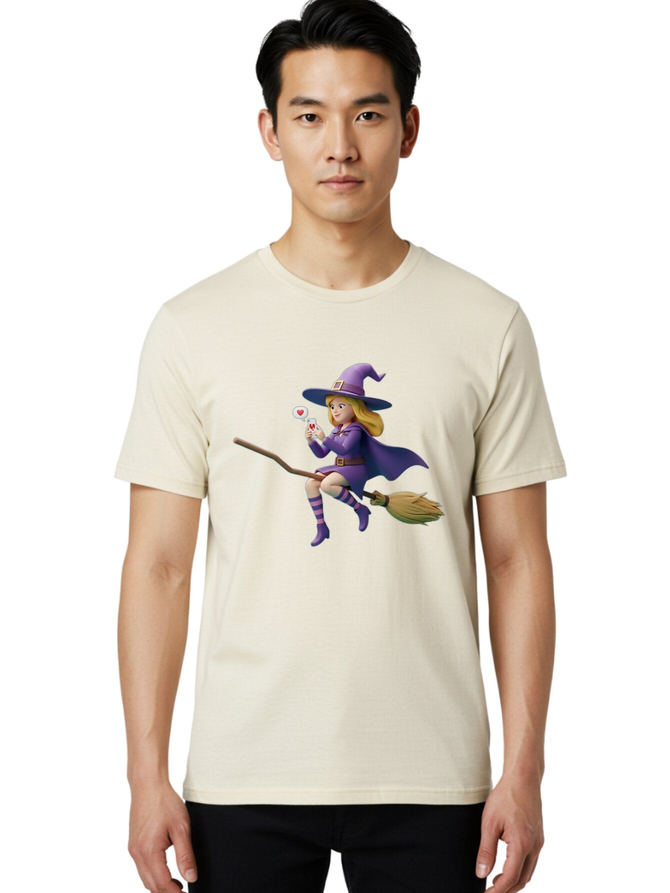 Witch-On-Broomstick-1 Men'S Graphic Tee, 100% Cotton, Comfortable Casual Summer Wear, Machine Washable, Vintage Camera, Old Camera, Antique Camera, Black Camera, Classic Photography, Photography Equipment, Nostalgic Device, Film Camera, Baq208 25