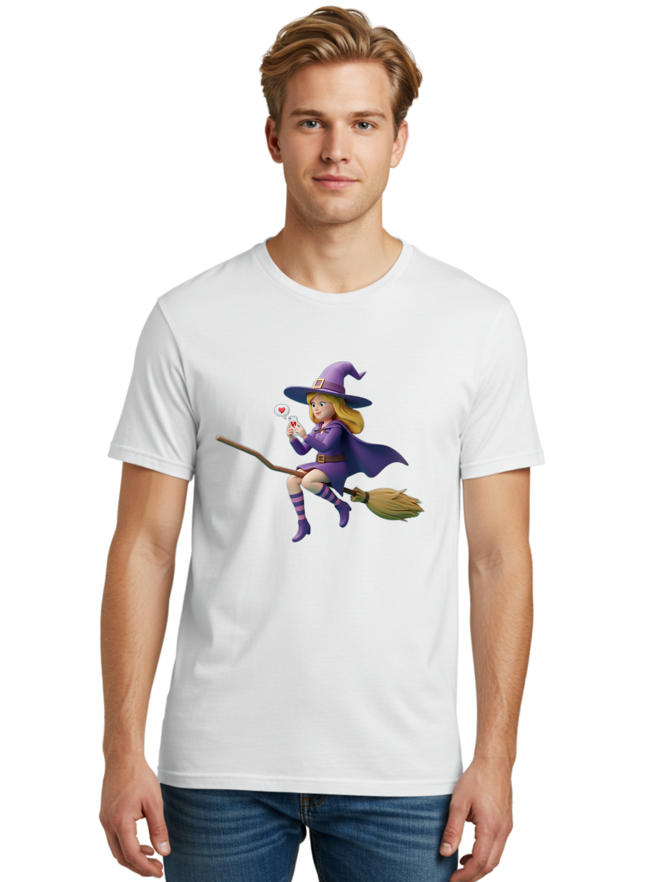 Witch-On-Broomstick-1 Men'S Graphic Tee, 100% Cotton, Comfortable Casual Summer Wear, Machine Washable, Vintage Camera, Old Camera, Antique Camera, Black Camera, Classic Photography, Photography Equipment, Nostalgic Device, Film Camera, Baq208 26