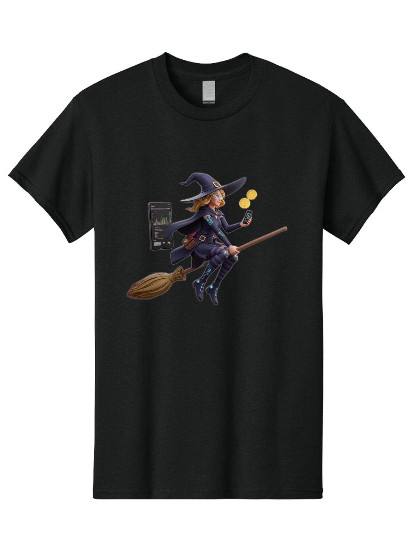 Witch-On-Broomstick-2 Men'S Graphic Tee, 100% Cotton, Comfortable Casual Summer Wear, Machine Washable, Vintage Camera, Old Camera, Antique Camera, Black Camera, Classic Photography, Photography Equipment, Nostalgic Device, Film Camera, Baq209 7