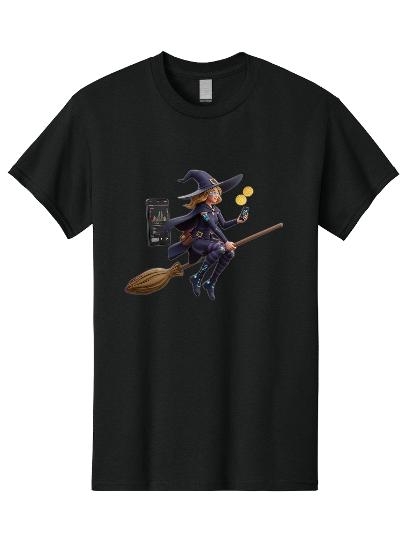 Witch-On-Broomstick-2 Men'S Graphic Tee, 100% Cotton, Comfortable Casual Summer Wear, Machine Washable, Vintage Camera, Old Camera, Antique Camera, Black Camera, Classic Photography, Photography Equipment, Nostalgic Device, Film Camera, Baq209 6
