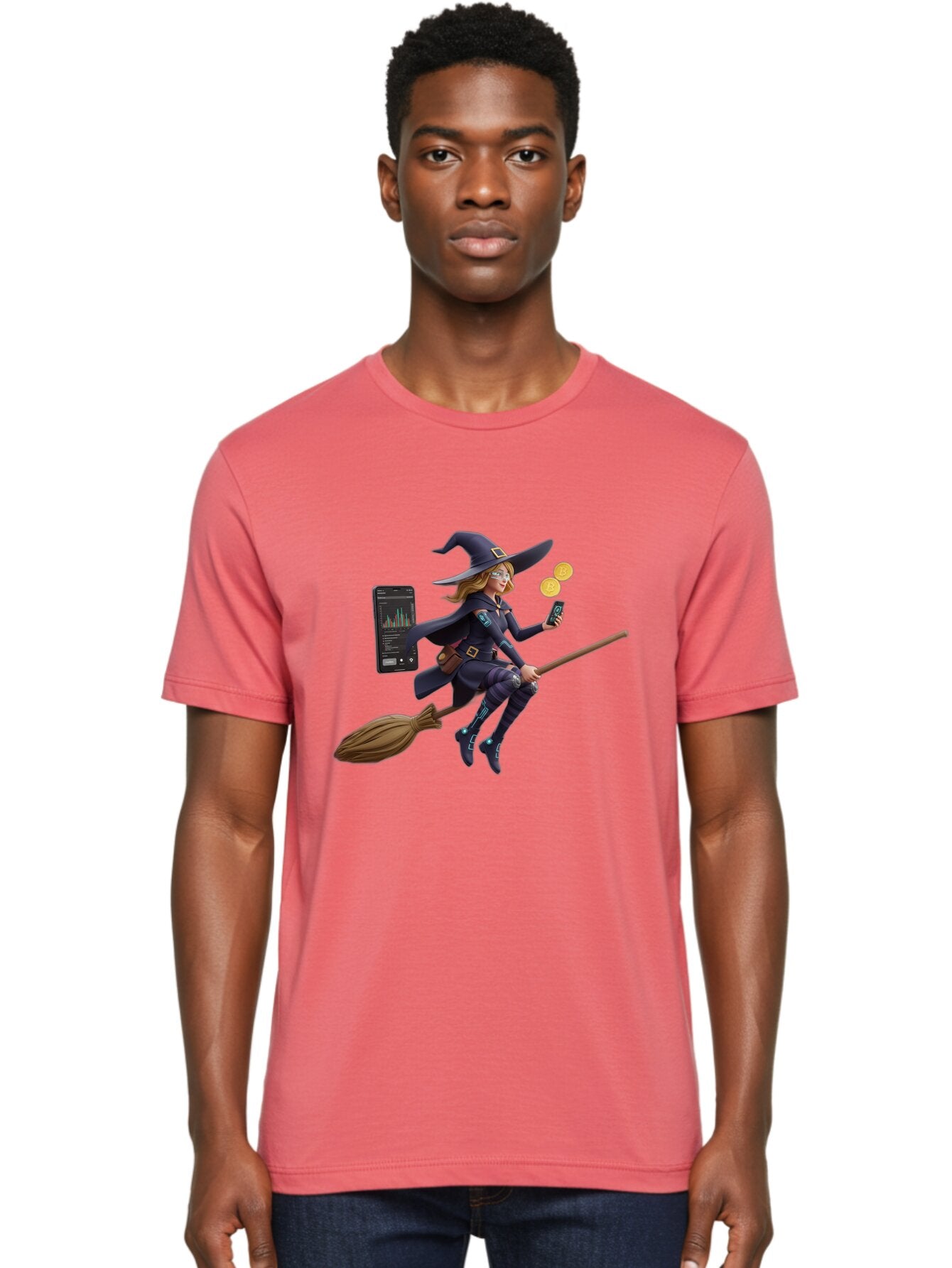 Witch-On-Broomstick-2 Men'S Graphic Tee, 100% Cotton, Comfortable Casual Summer Wear, Machine Washable, Vintage Camera, Old Camera, Antique Camera, Black Camera, Classic Photography, Photography Equipment, Nostalgic Device, Film Camera, Baq209 28