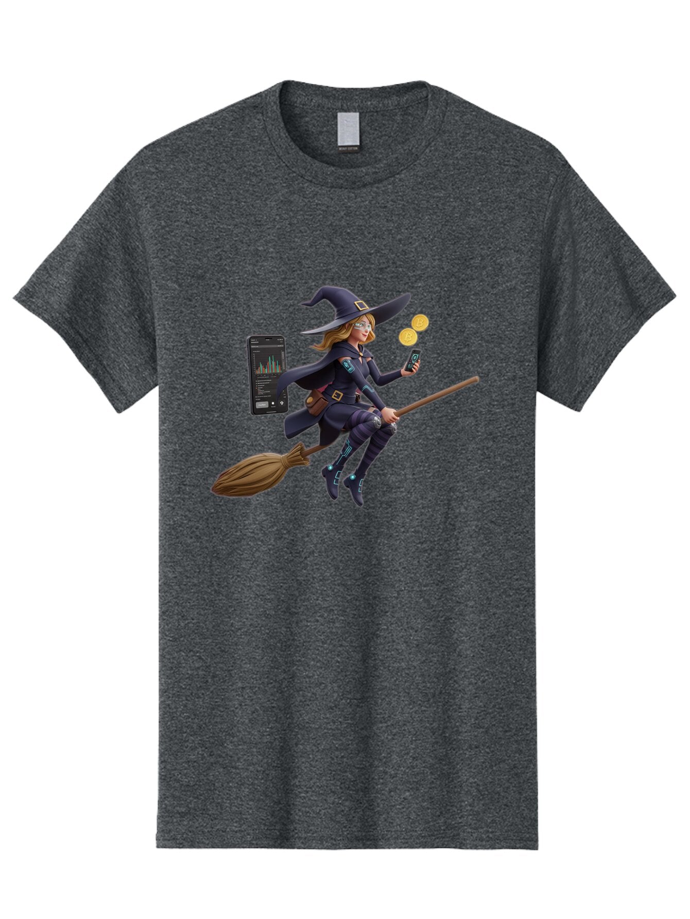 Witch-On-Broomstick-2 Men'S Graphic Tee, 100% Cotton, Comfortable Casual Summer Wear, Machine Washable, Vintage Camera, Old Camera, Antique Camera, Black Camera, Classic Photography, Photography Equipment, Nostalgic Device, Film Camera, Baq209 15