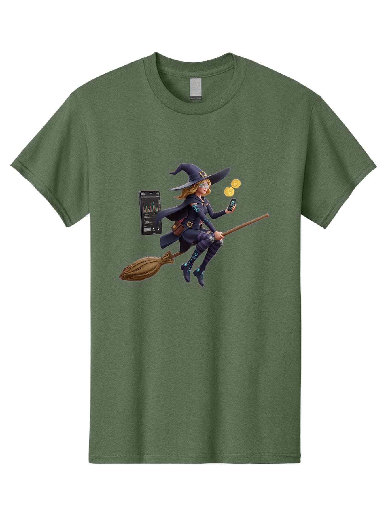 Witch-On-Broomstick-2 Men'S Graphic Tee, 100% Cotton, Comfortable Casual Summer Wear, Machine Washable, Vintage Camera, Old Camera, Antique Camera, Black Camera, Classic Photography, Photography Equipment, Nostalgic Device, Film Camera, Baq209 3