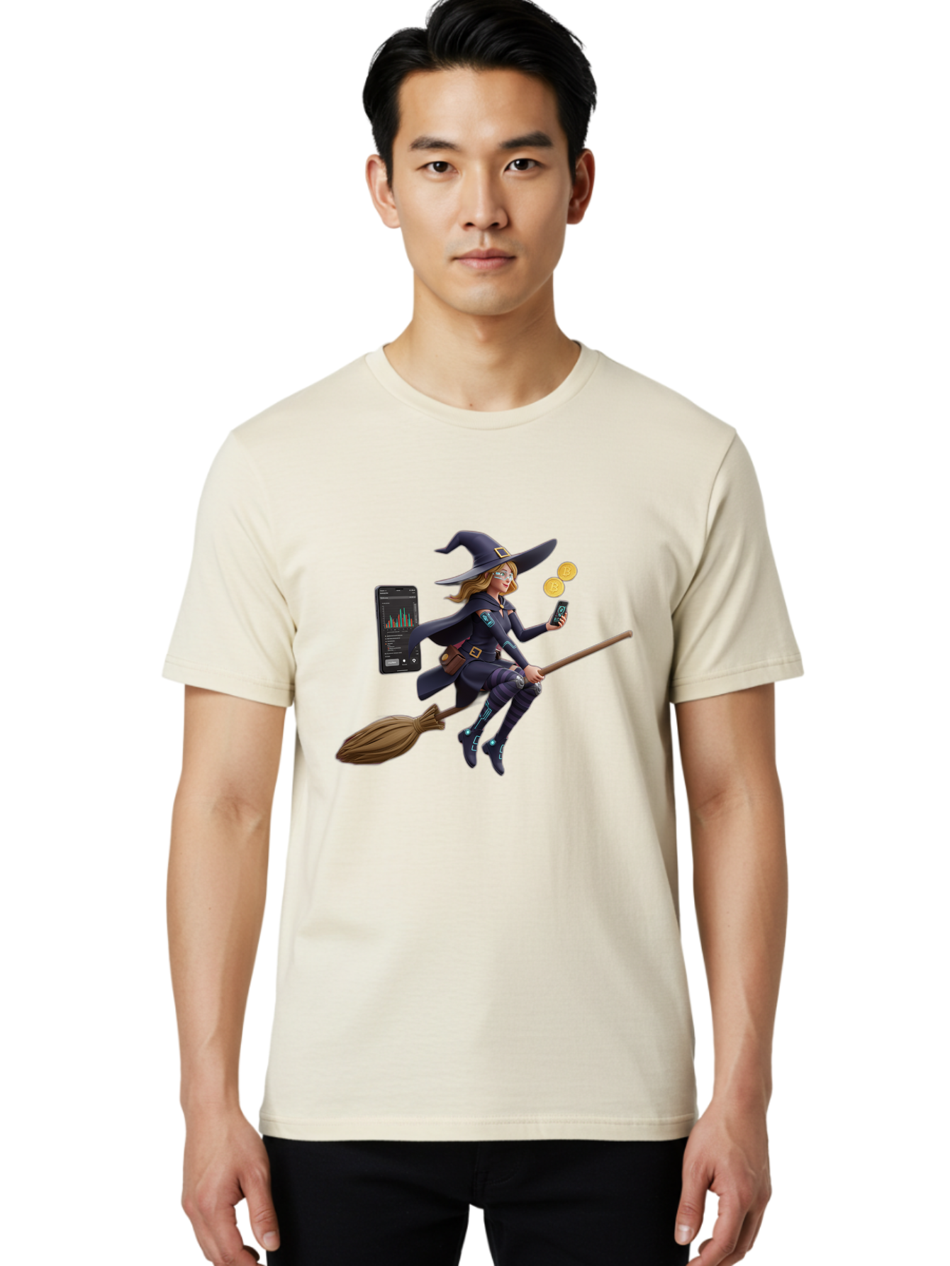 Witch-On-Broomstick-2 Men'S Graphic Tee, 100% Cotton, Comfortable Casual Summer Wear, Machine Washable, Vintage Camera, Old Camera, Antique Camera, Black Camera, Classic Photography, Photography Equipment, Nostalgic Device, Film Camera, Baq209 29