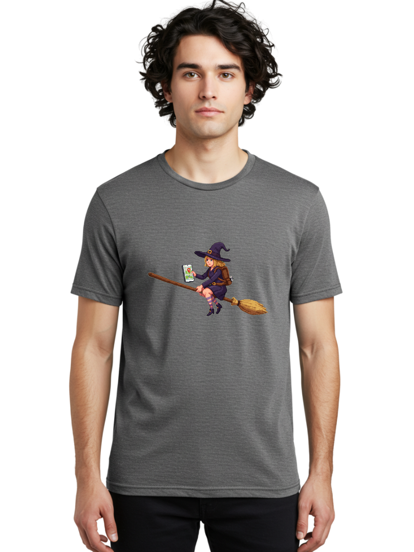 Witch-On-Broomstick-3 Men'S Graphic Tee, 100% Cotton, Comfortable Casual Summer Wear, Machine Washable, Vintage Camera, Old Camera, Antique Camera, Black Camera, Classic Photography, Photography Equipment, Nostalgic Device, Film Camera, Baq210 19
