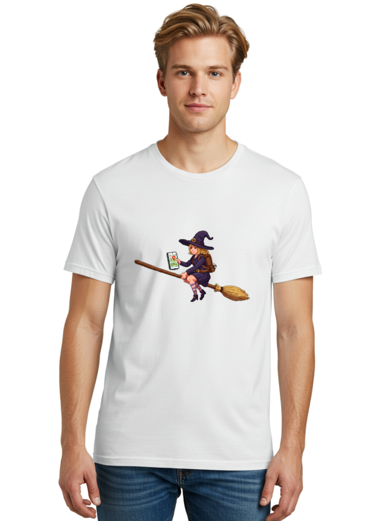 Witch-On-Broomstick-3 Men'S Graphic Tee, 100% Cotton, Comfortable Casual Summer Wear, Machine Washable, Vintage Camera, Old Camera, Antique Camera, Black Camera, Classic Photography, Photography Equipment, Nostalgic Device, Film Camera, Baq210 30