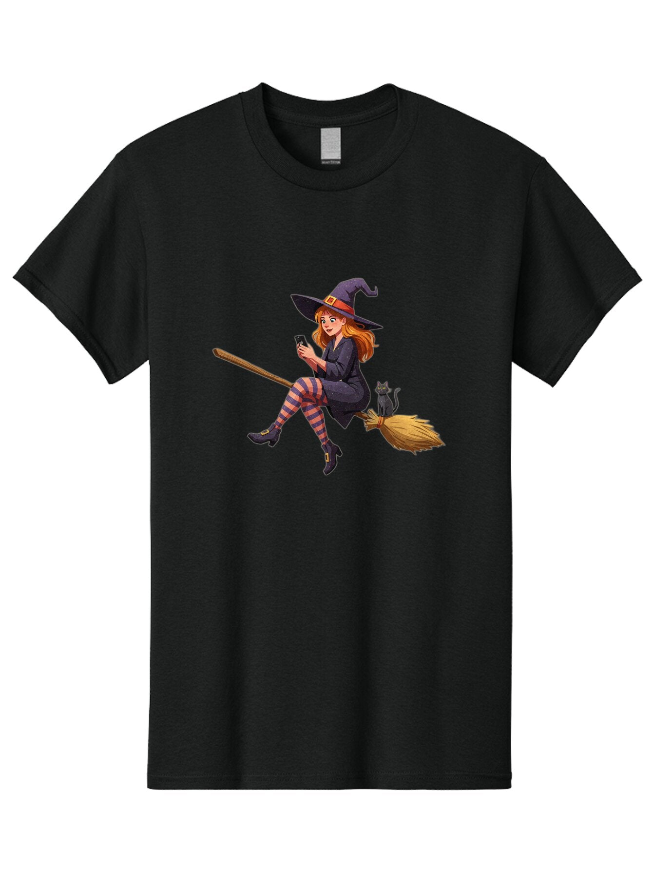 Witch-On-Broomstick-4 Men'S Graphic Tee, 100% Cotton, Comfortable Casual Summer Wear, Machine Washable, Vintage Camera, Old Camera, Antique Camera, Black Camera, Classic Photography, Photography Equipment, Nostalgic Device, Film Camera, Baq211 1