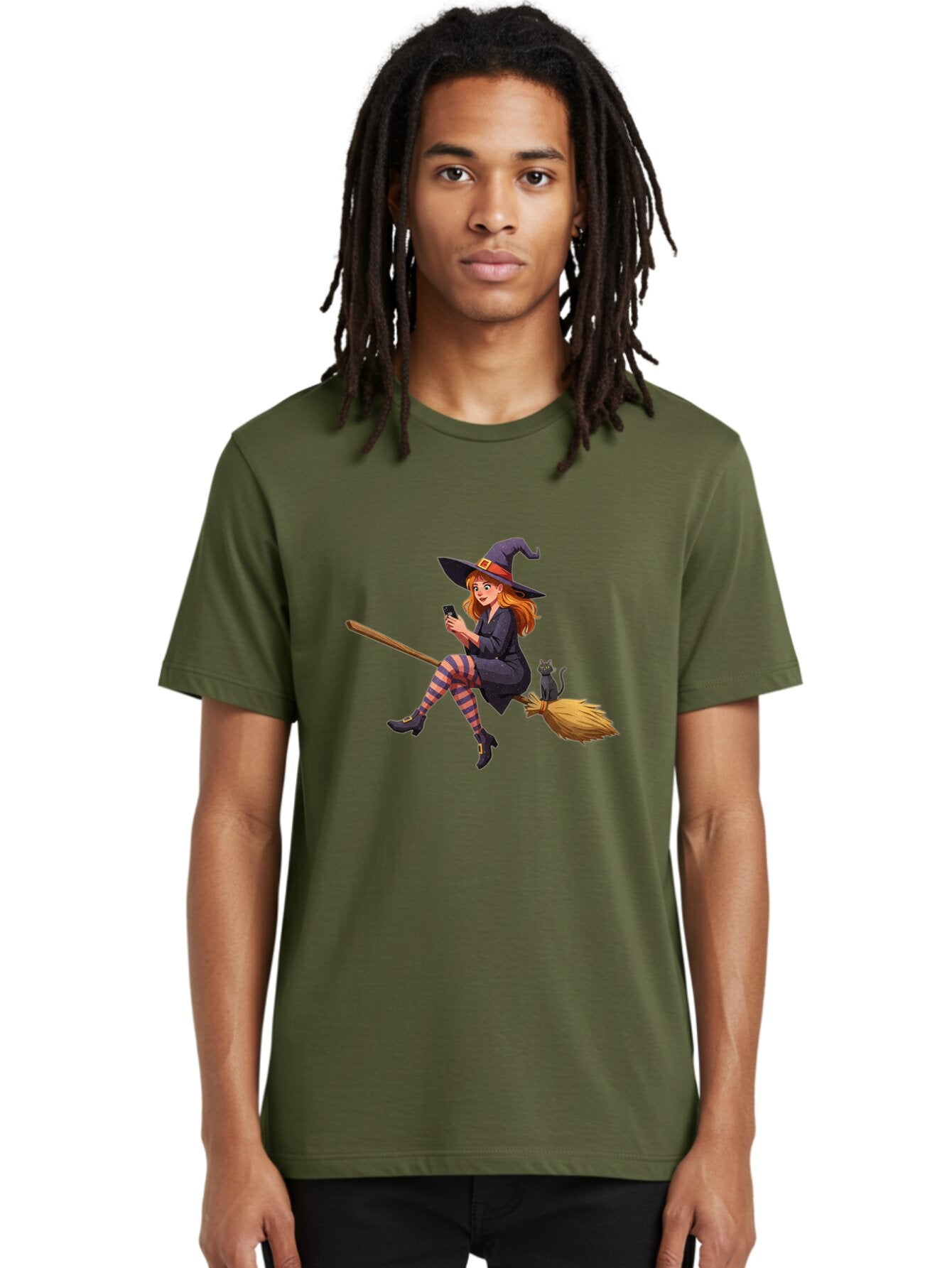 Witch-On-Broomstick-4 Men'S Graphic Tee, 100% Cotton, Comfortable Casual Summer Wear, Machine Washable, Vintage Camera, Old Camera, Antique Camera, Black Camera, Classic Photography, Photography Equipment, Nostalgic Device, Film Camera, Baq211 21
