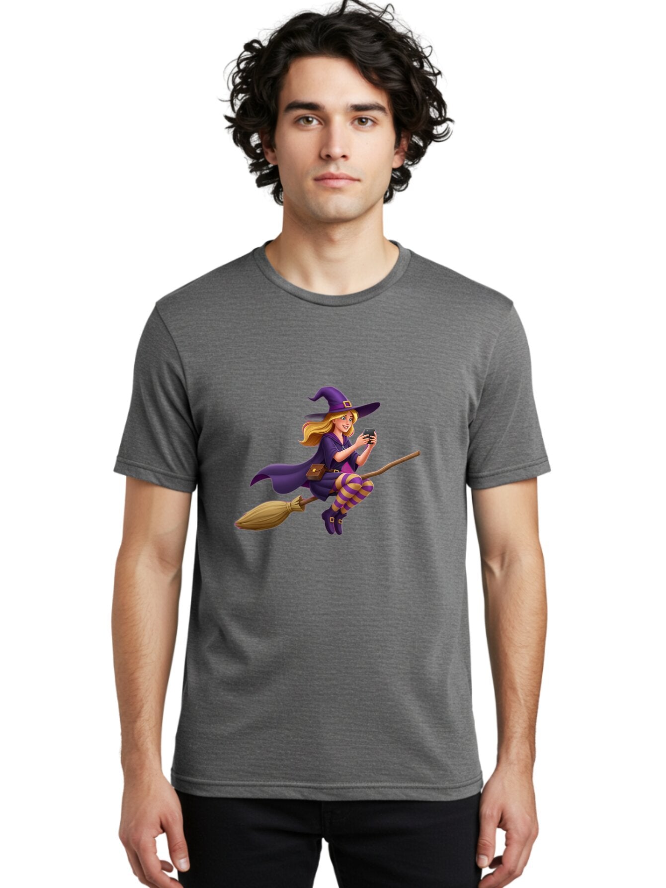 Witch-On-Broomstick Men'S Graphic Tee, 100% Cotton, Comfortable Casual Summer Wear, Machine Washable, Vintage Camera, Old Camera, Antique Camera, Black Camera, Classic Photography, Photography Equipment, Nostalgic Device, Film Camera, Baq213 21