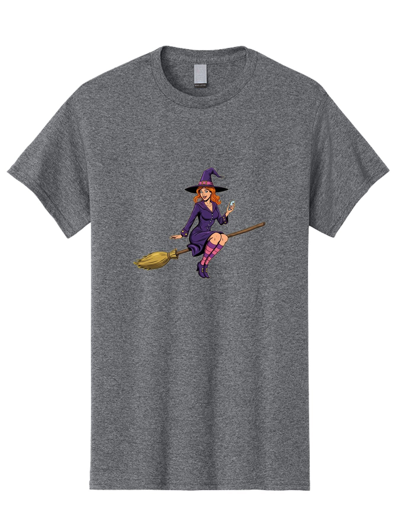Witch-With-Smartphone Men'S Graphic Tee, 100% Cotton, Comfortable Casual Summer Wear, Machine Washable, Vintage Camera, Old Camera, Antique Camera, Black Camera, Classic Photography, Photography Equipment, Nostalgic Device, Film Camera, Baq214 10