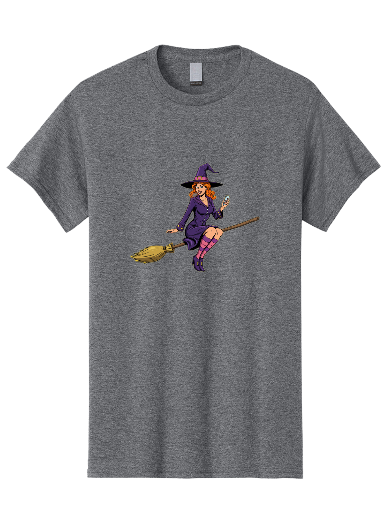 Witch-With-Smartphone Men'S Graphic Tee, 100% Cotton, Comfortable Casual Summer Wear, Machine Washable, Vintage Camera, Old Camera, Antique Camera, Black Camera, Classic Photography, Photography Equipment, Nostalgic Device, Film Camera, Baq214 11