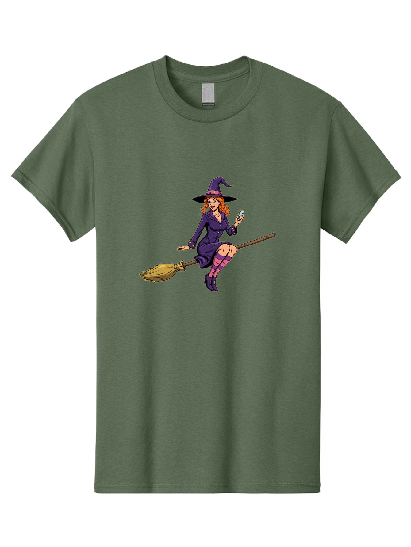 Witch-With-Smartphone Men'S Graphic Tee, 100% Cotton, Comfortable Casual Summer Wear, Machine Washable, Vintage Camera, Old Camera, Antique Camera, Black Camera, Classic Photography, Photography Equipment, Nostalgic Device, Film Camera, Baq214 8
