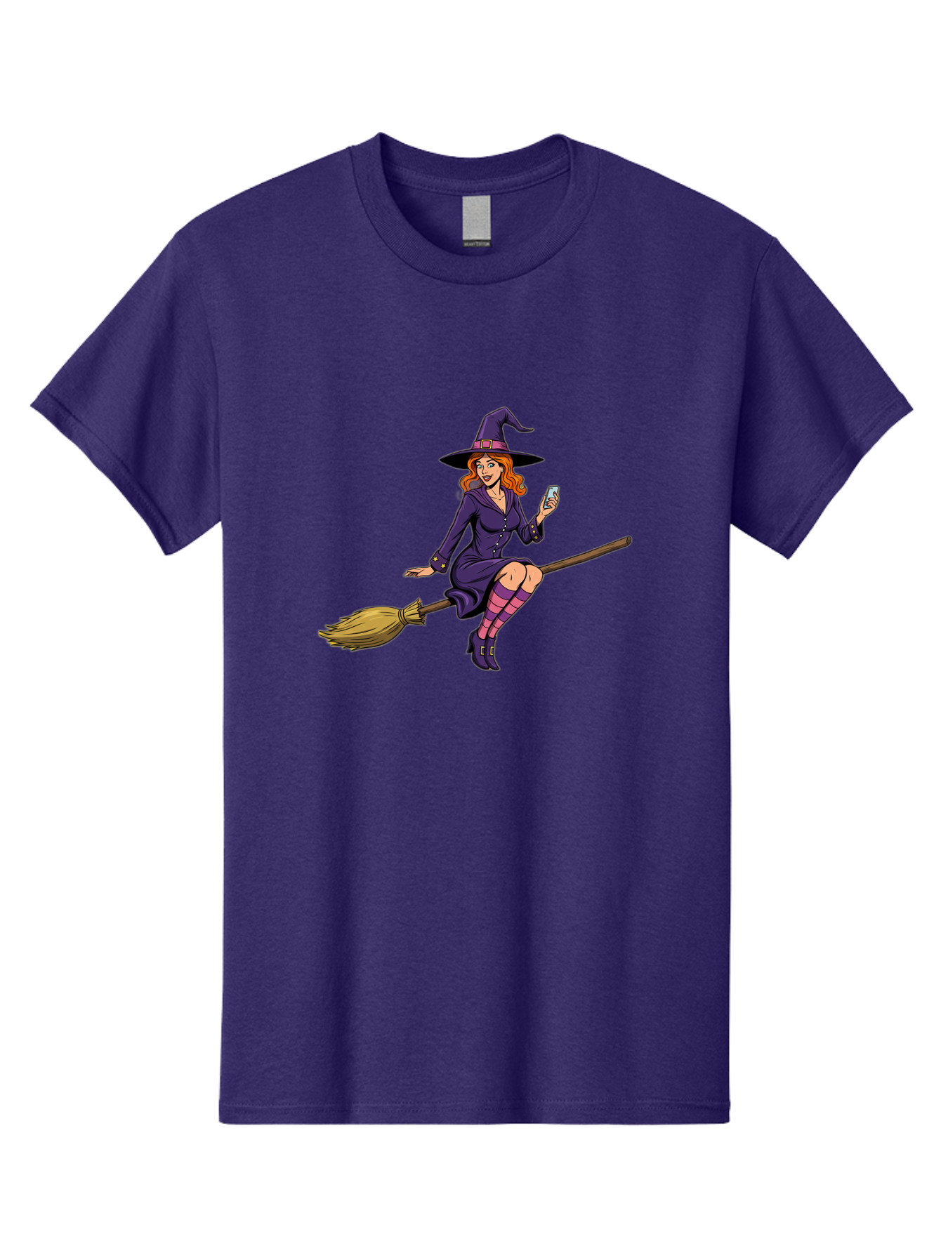 Witch-With-Smartphone Men'S Graphic Tee, 100% Cotton, Comfortable Casual Summer Wear, Machine Washable, Vintage Camera, Old Camera, Antique Camera, Black Camera, Classic Photography, Photography Equipment, Nostalgic Device, Film Camera, Baq214 14
