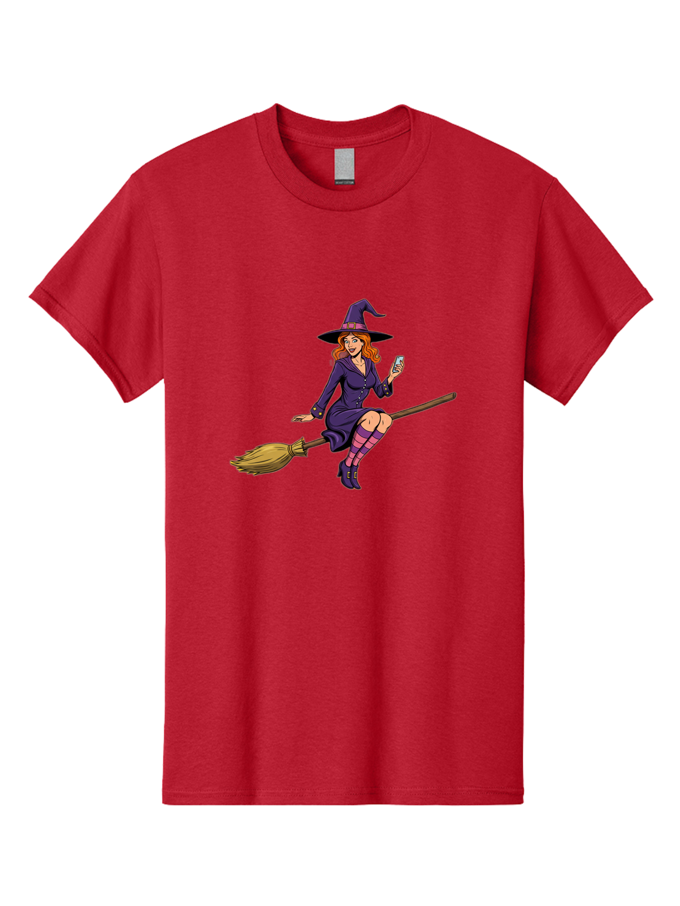 Witch-With-Smartphone Men'S Graphic Tee, 100% Cotton, Comfortable Casual Summer Wear, Machine Washable, Vintage Camera, Old Camera, Antique Camera, Black Camera, Classic Photography, Photography Equipment, Nostalgic Device, Film Camera, Baq214