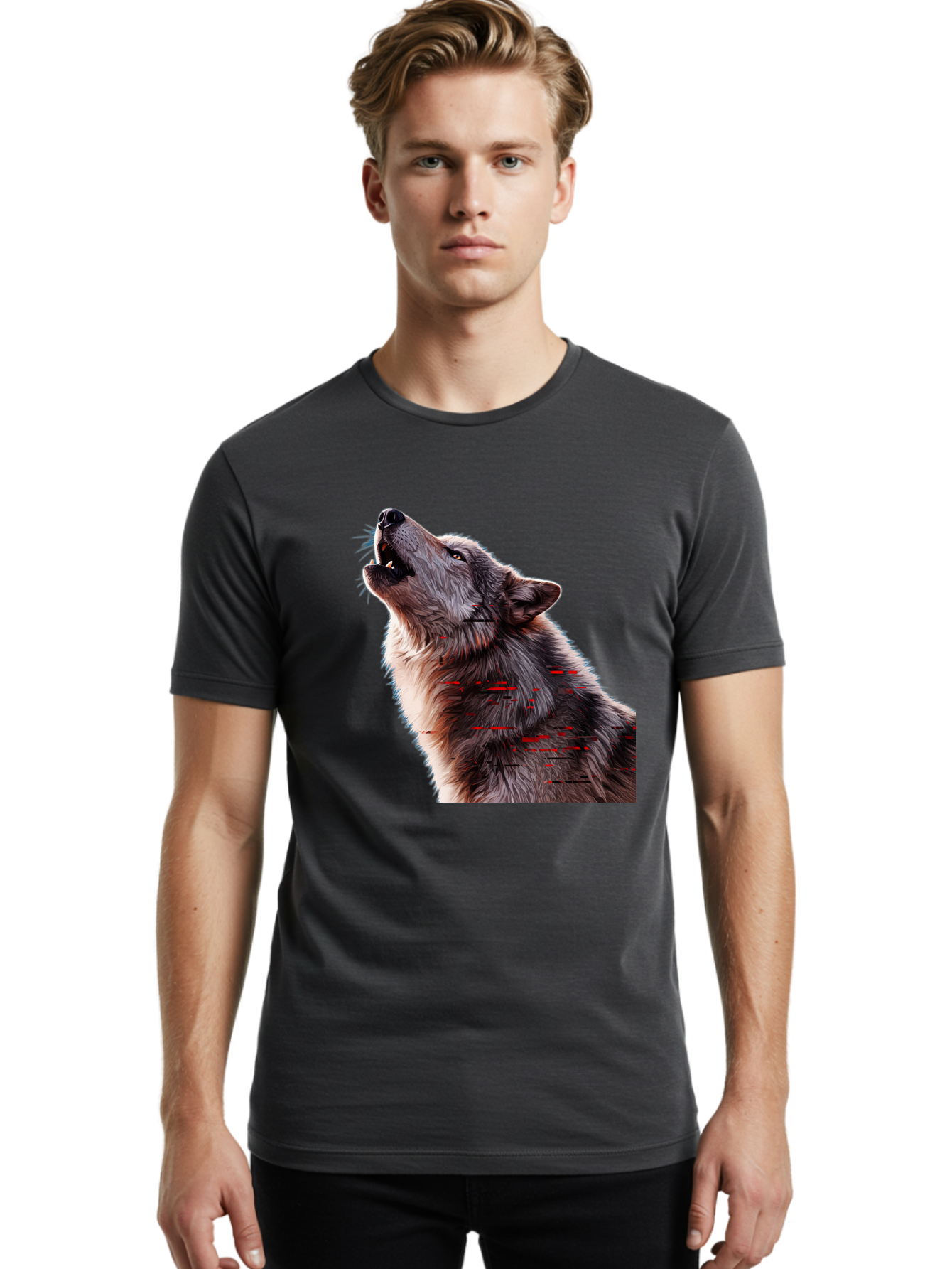 Wolf-Howling-1 Men'S Graphic Tee, 100% Cotton, Comfortable Casual Summer Wear, Machine Washable, Vintage Camera, Old Camera, Antique Camera, Black Camera, Classic Photography, Photography Equipment, Nostalgic Device, Film Camera, Camera Art Baq219 24