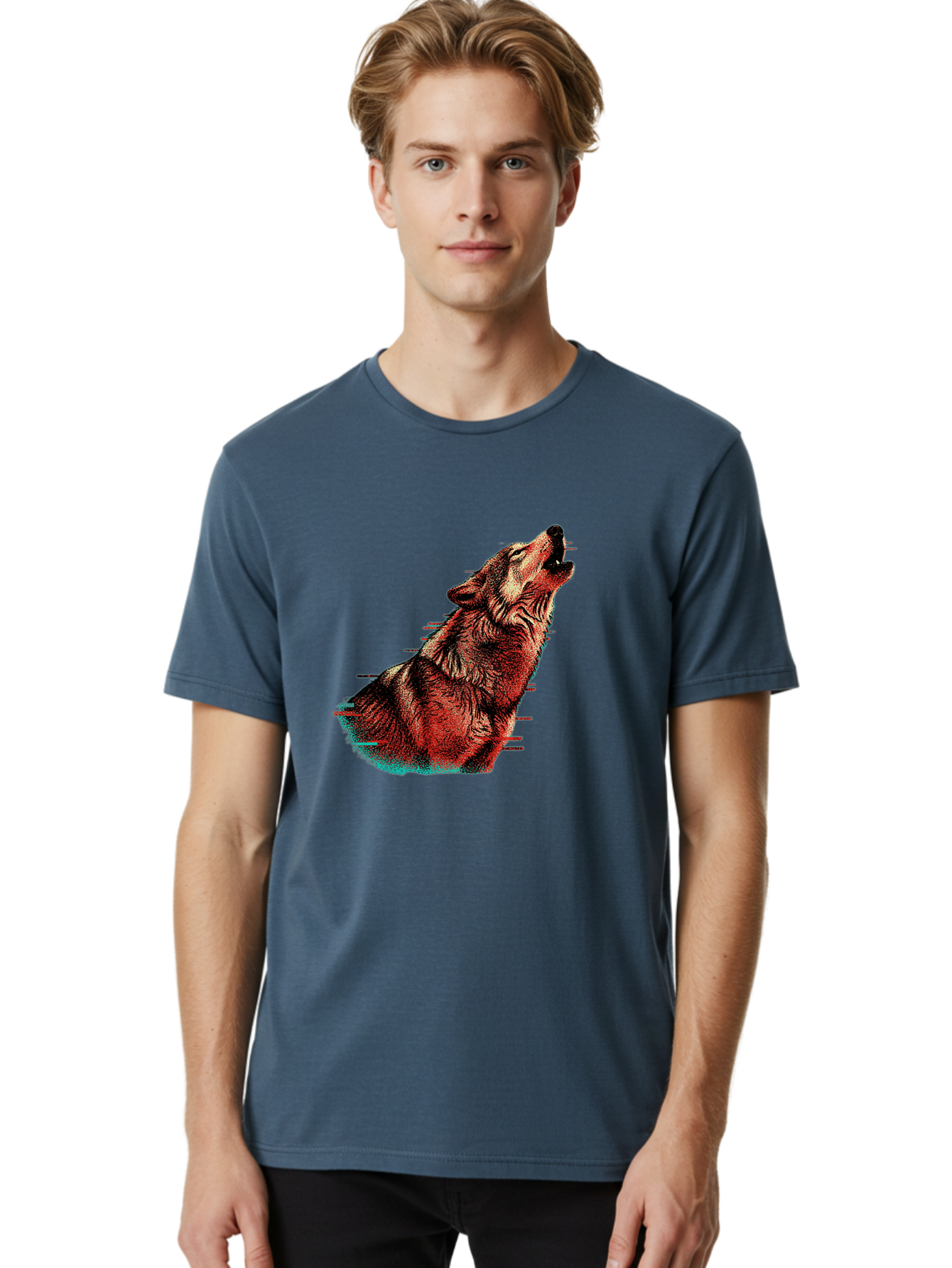 Wolf-Howling-2 Men'S Graphic Tee, 100% Cotton, Comfortable Casual Summer Wear, Machine Washable, Vintage Camera, Old Camera, Antique Camera, Black Camera, Classic Photography, Photography Equipment, Nostalgic Device, Film Camera, Camera Art Baq220 21