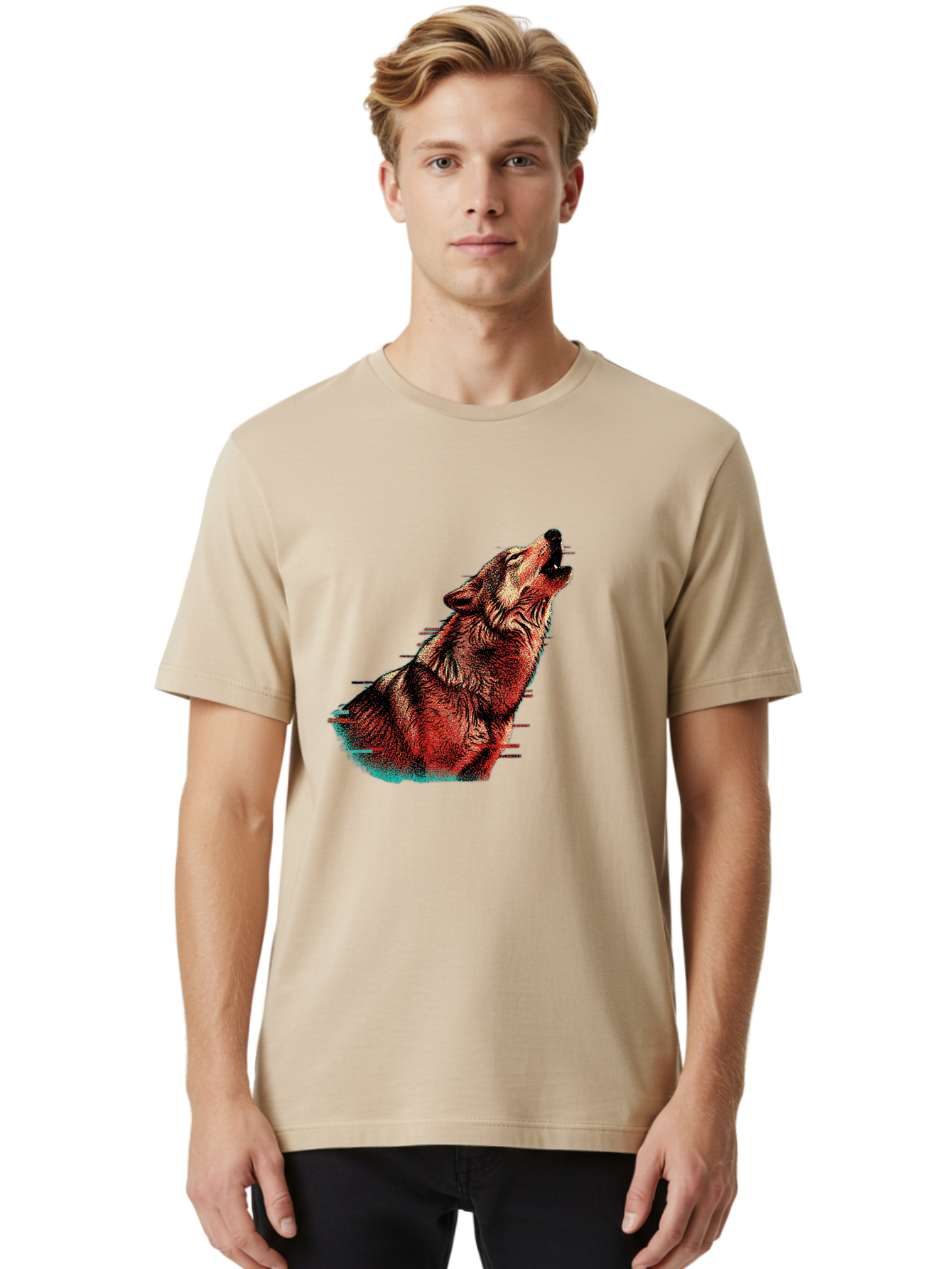 Wolf-Howling-2 Men'S Graphic Tee, 100% Cotton, Comfortable Casual Summer Wear, Machine Washable, Vintage Camera, Old Camera, Antique Camera, Black Camera, Classic Photography, Photography Equipment, Nostalgic Device, Film Camera, Camera Art Baq220 30