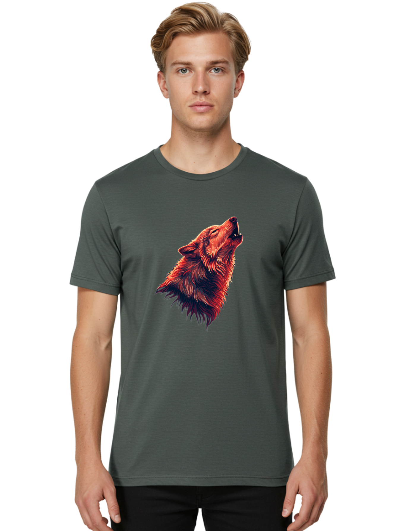 Wolf-Howling-4 Men'S Graphic Tee, 100% Cotton, Comfortable Casual Summer Wear, Machine Washable, Vintage Camera, Old Camera, Antique Camera, Black Camera, Classic Photography, Photography Equipment, Nostalgic Device, Film Camera, Camera Art Baq222 25