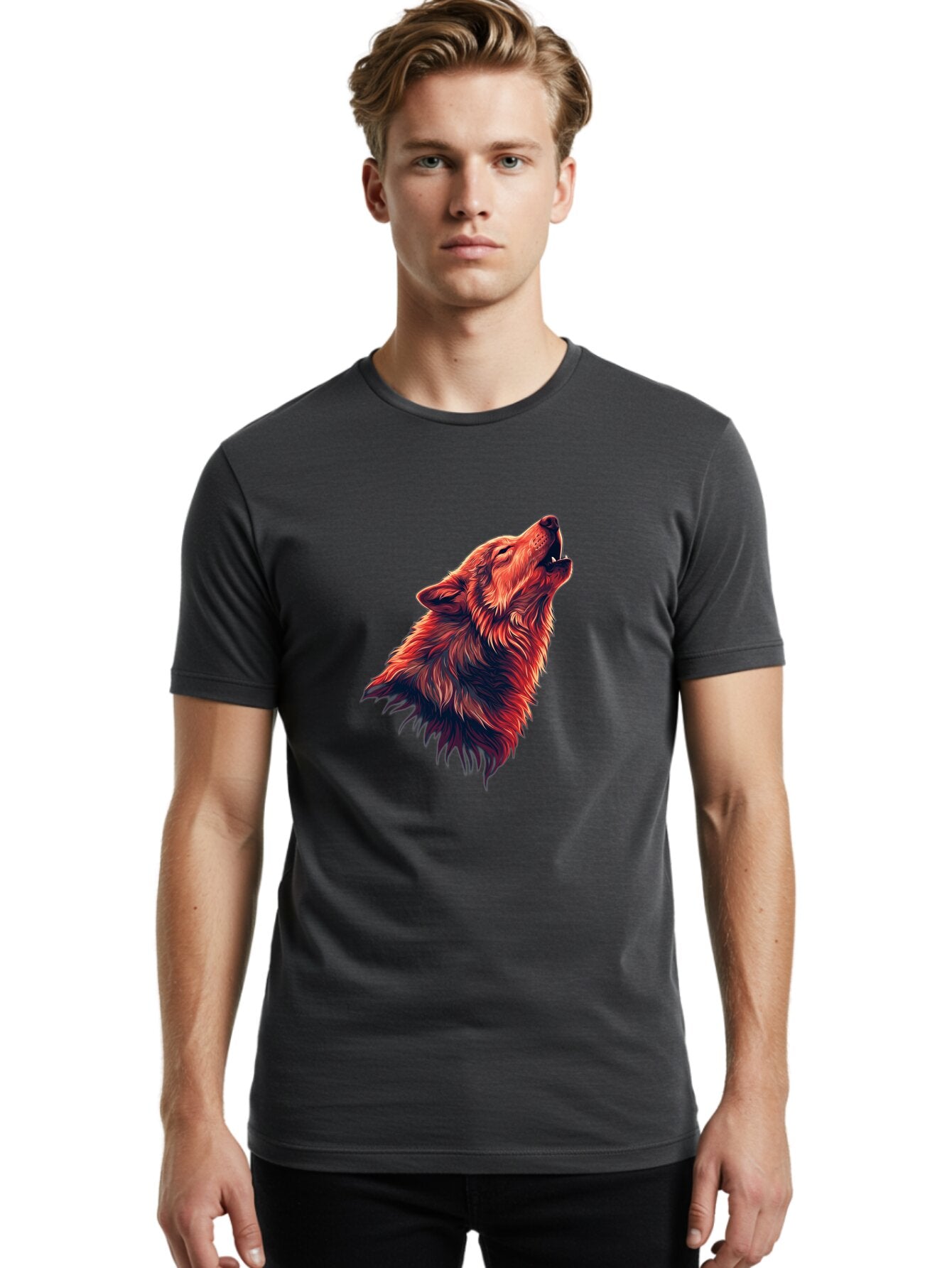Wolf-Howling-4 Men'S Graphic Tee, 100% Cotton, Comfortable Casual Summer Wear, Machine Washable, Vintage Camera, Old Camera, Antique Camera, Black Camera, Classic Photography, Photography Equipment, Nostalgic Device, Film Camera, Camera Art Baq222 30