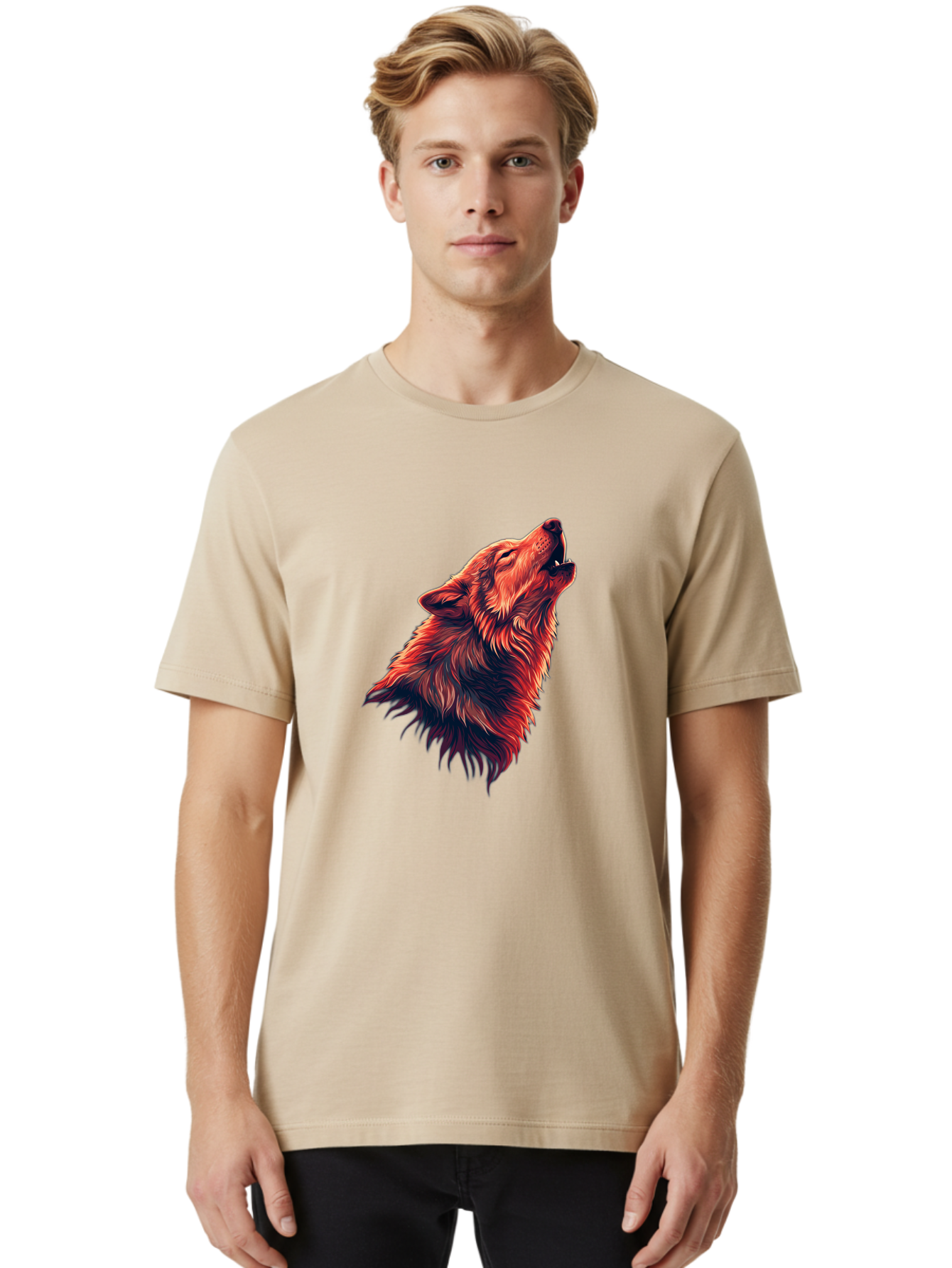 Wolf-Howling-4 Men'S Graphic Tee, 100% Cotton, Comfortable Casual Summer Wear, Machine Washable, Vintage Camera, Old Camera, Antique Camera, Black Camera, Classic Photography, Photography Equipment, Nostalgic Device, Film Camera, Camera Art Baq222 30