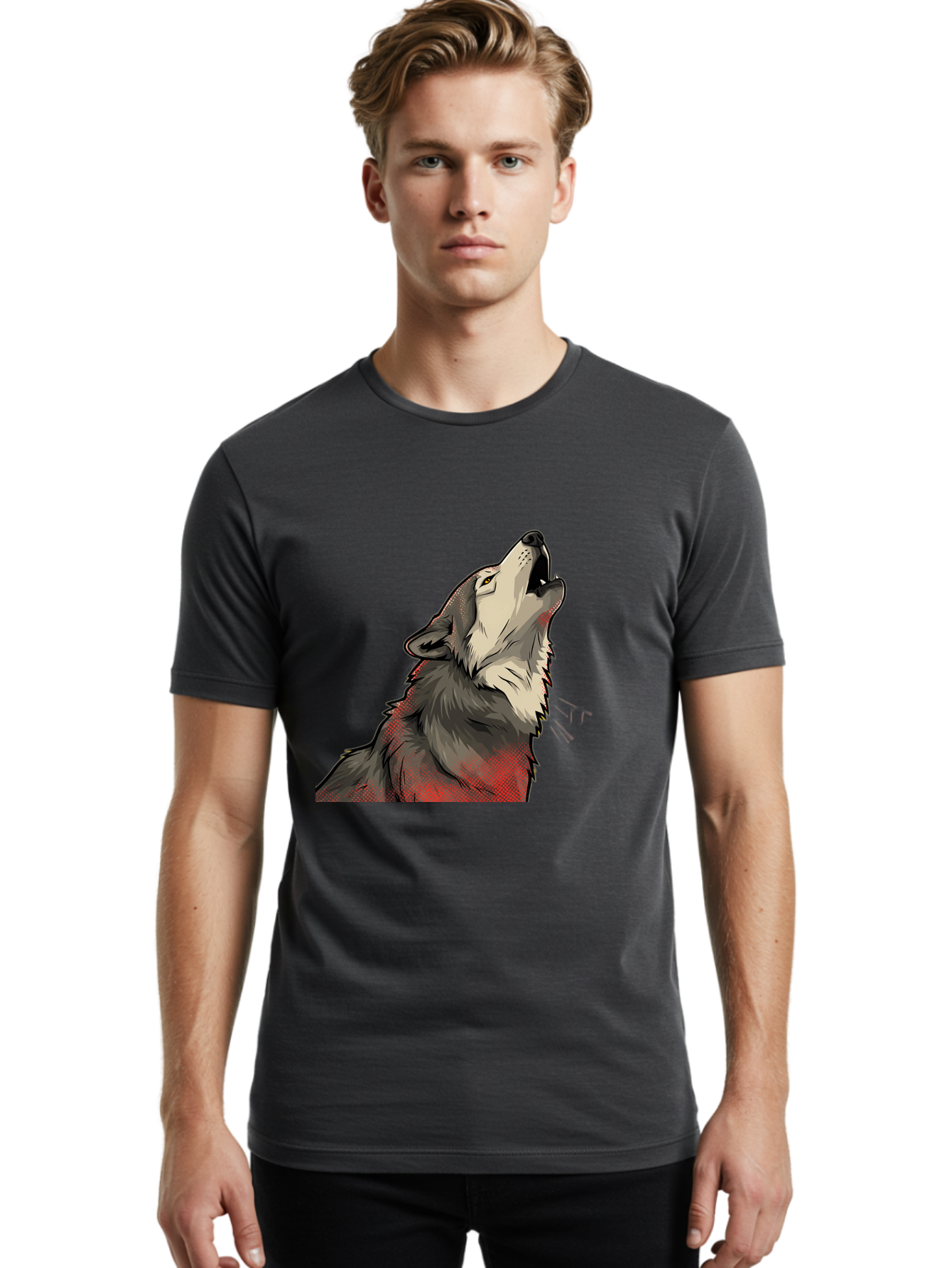 Wolf-Howling-5 Men'S Graphic Tee, 100% Cotton, Comfortable Casual Summer Wear, Machine Washable, Vintage Camera, Old Camera, Antique Camera, Black Camera, Classic Photography, Photography Equipment, Nostalgic Device, Film Camera, Camera Art Baq223 24