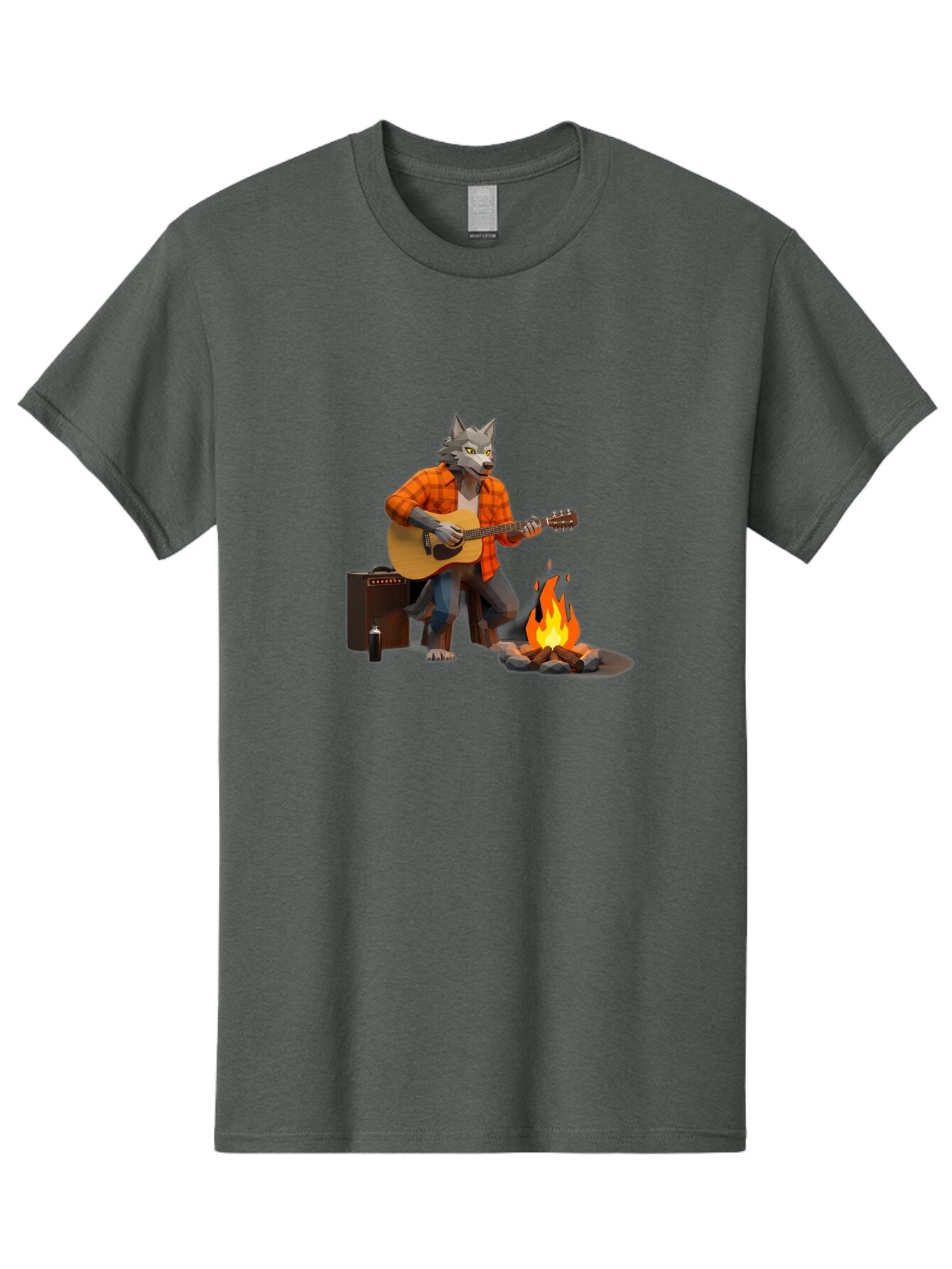 Wolf-Playing-Guitar Men'S Graphic Tee, 100% Cotton, Comfortable Casual Summer Wear, Machine Washable, Vintage Camera, Old Camera, Antique Camera, Black Camera, Classic Photography, Photography Equipment, Nostalgic Device, Film Camera, Baq225 11