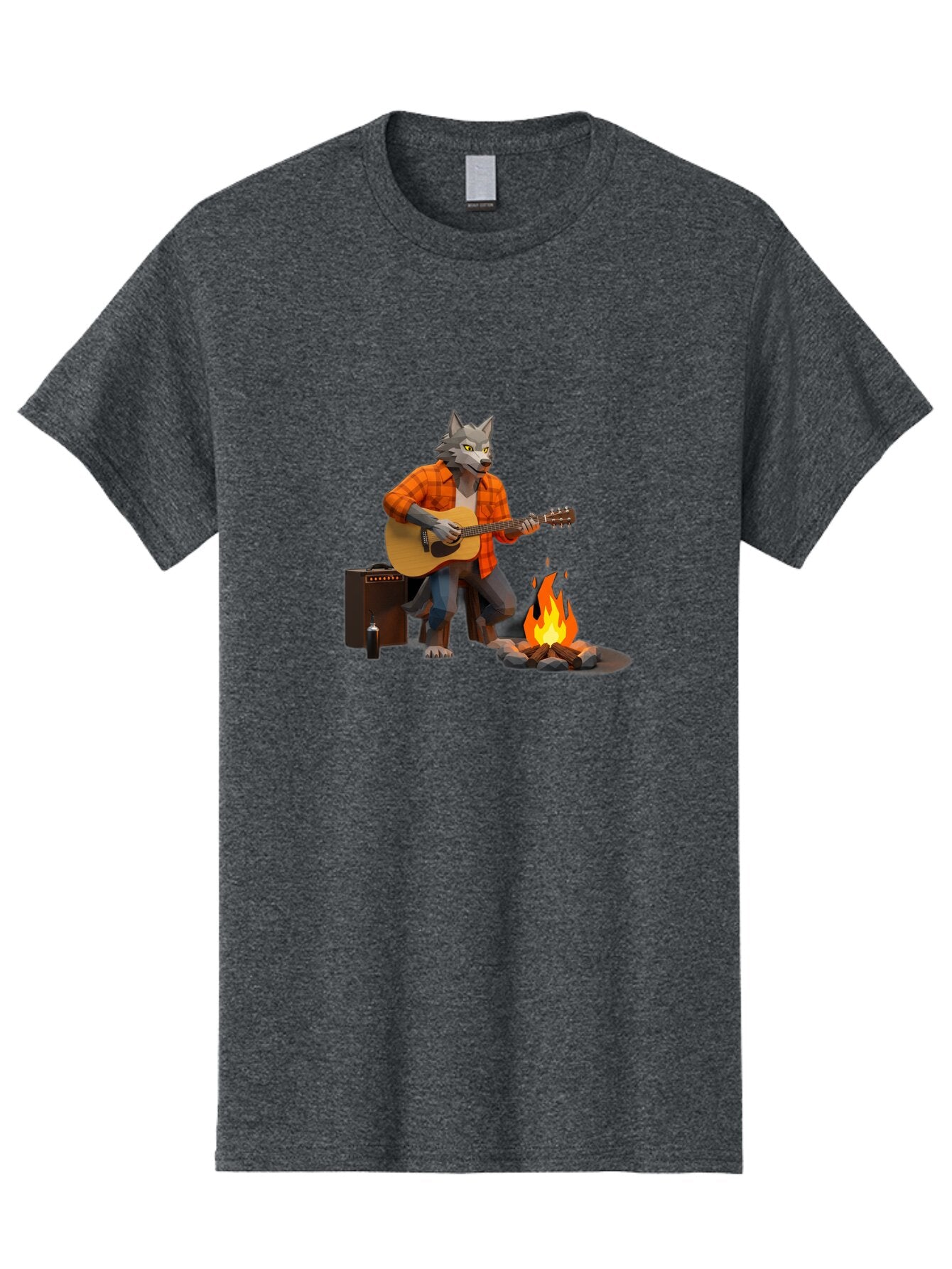 Wolf-Playing-Guitar Men'S Graphic Tee, 100% Cotton, Comfortable Casual Summer Wear, Machine Washable, Vintage Camera, Old Camera, Antique Camera, Black Camera, Classic Photography, Photography Equipment, Nostalgic Device, Film Camera, Baq225 13