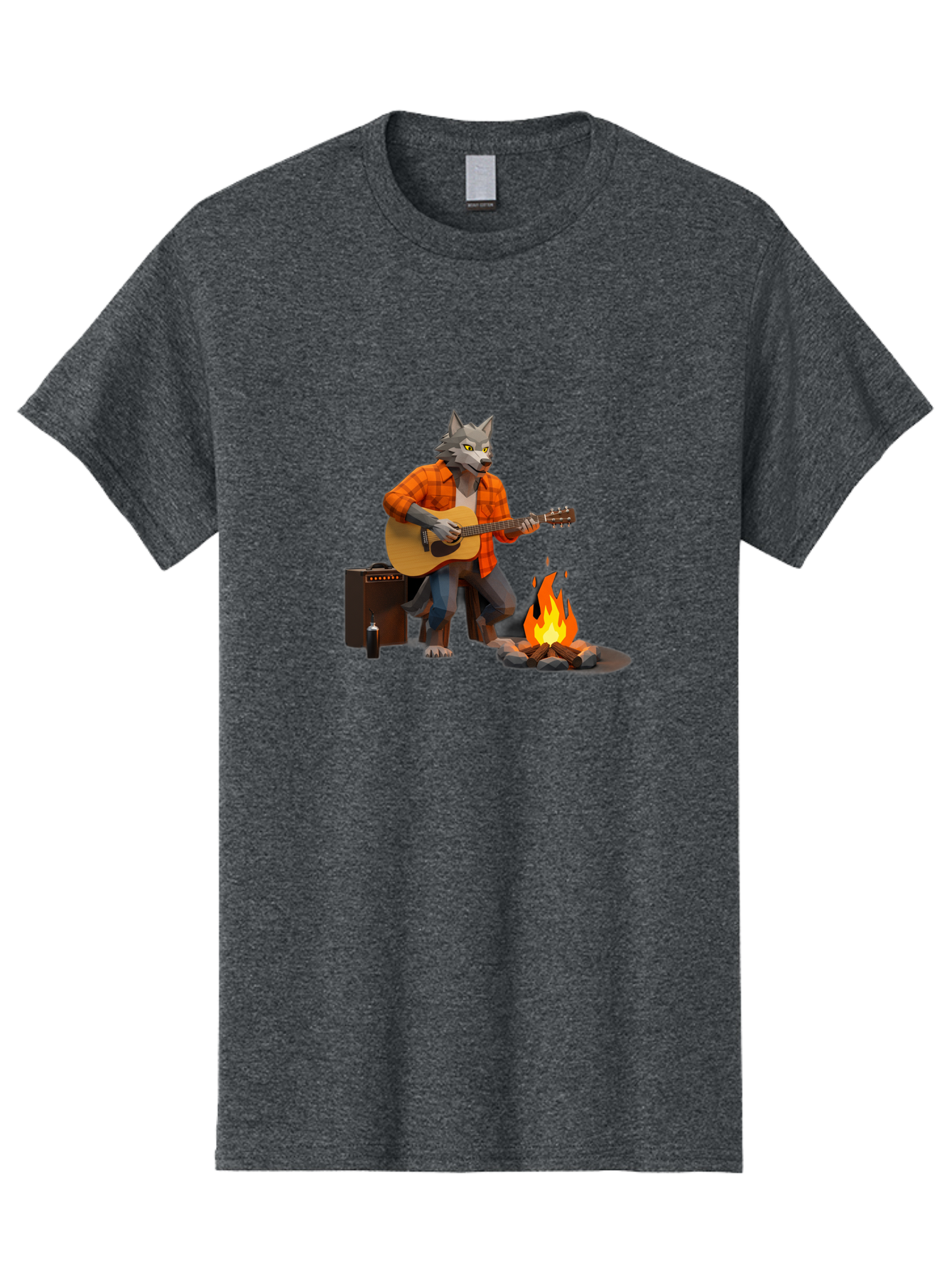 Wolf-Playing-Guitar Men'S Graphic Tee, 100% Cotton, Comfortable Casual Summer Wear, Machine Washable, Vintage Camera, Old Camera, Antique Camera, Black Camera, Classic Photography, Photography Equipment, Nostalgic Device, Film Camera, Baq225 5