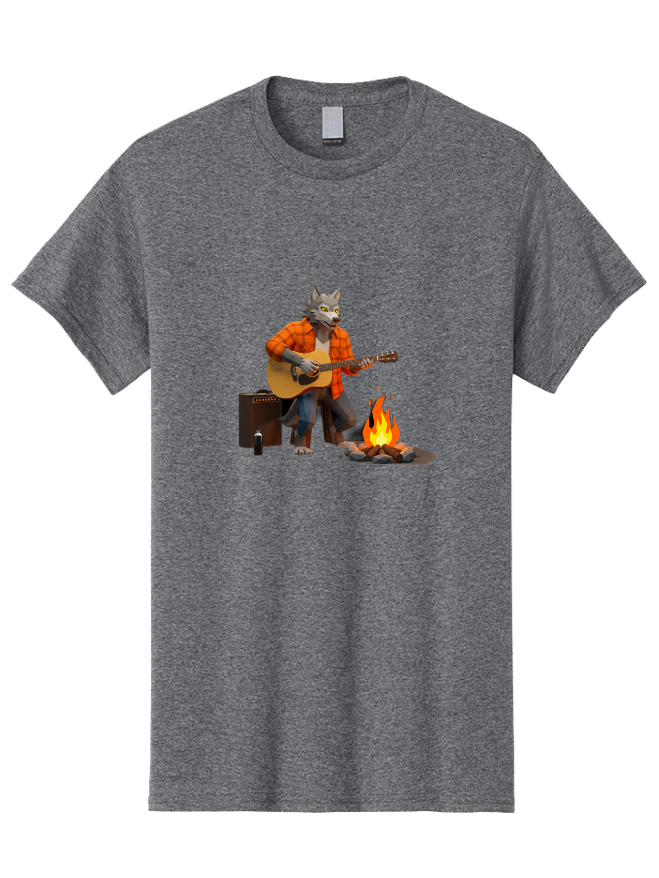 Wolf-Playing-Guitar Men'S Graphic Tee, 100% Cotton, Comfortable Casual Summer Wear, Machine Washable, Vintage Camera, Old Camera, Antique Camera, Black Camera, Classic Photography, Photography Equipment, Nostalgic Device, Film Camera, Baq225