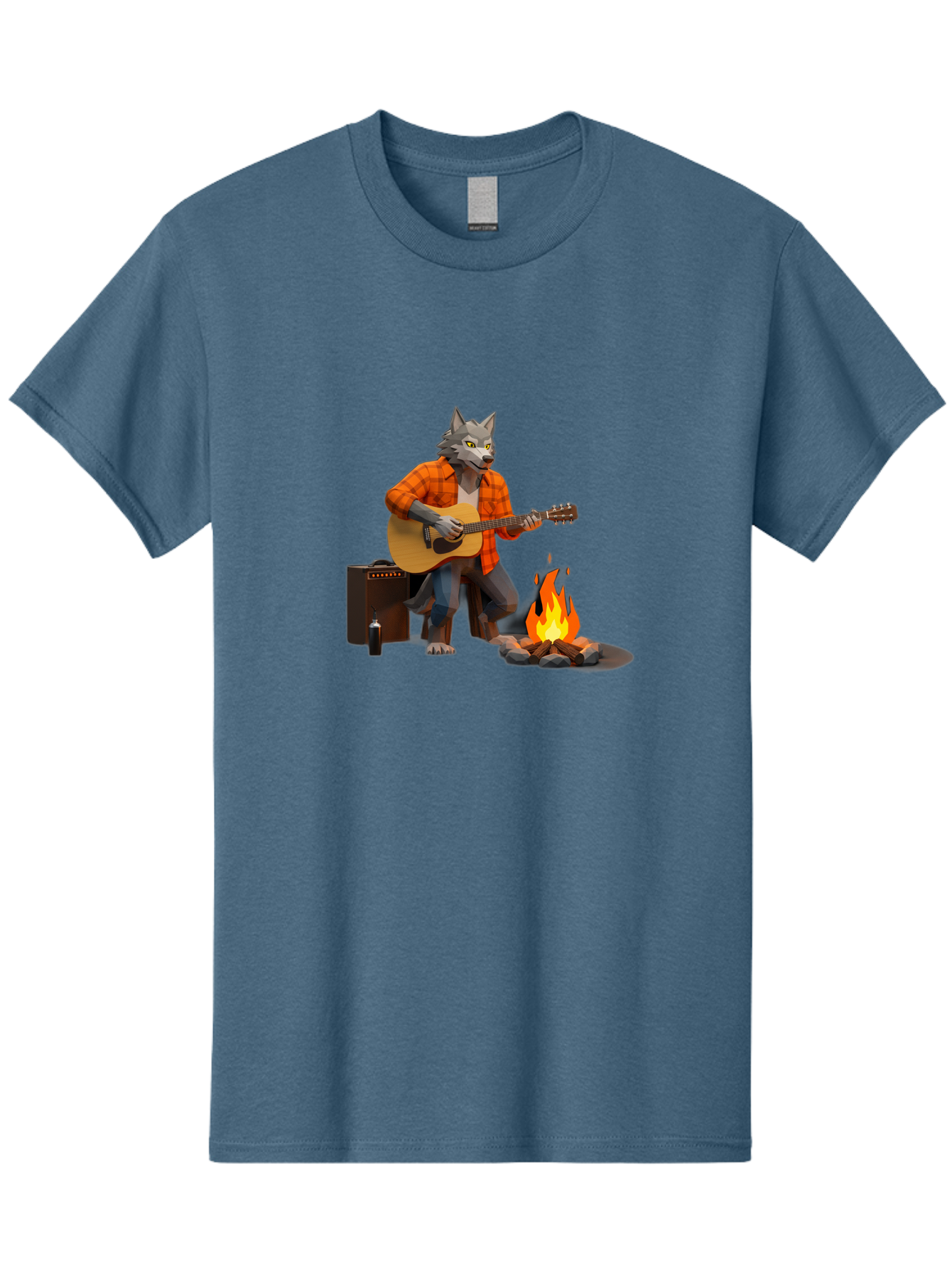 Wolf-Playing-Guitar Men'S Graphic Tee, 100% Cotton, Comfortable Casual Summer Wear, Machine Washable, Vintage Camera, Old Camera, Antique Camera, Black Camera, Classic Photography, Photography Equipment, Nostalgic Device, Film Camera, Baq225 13