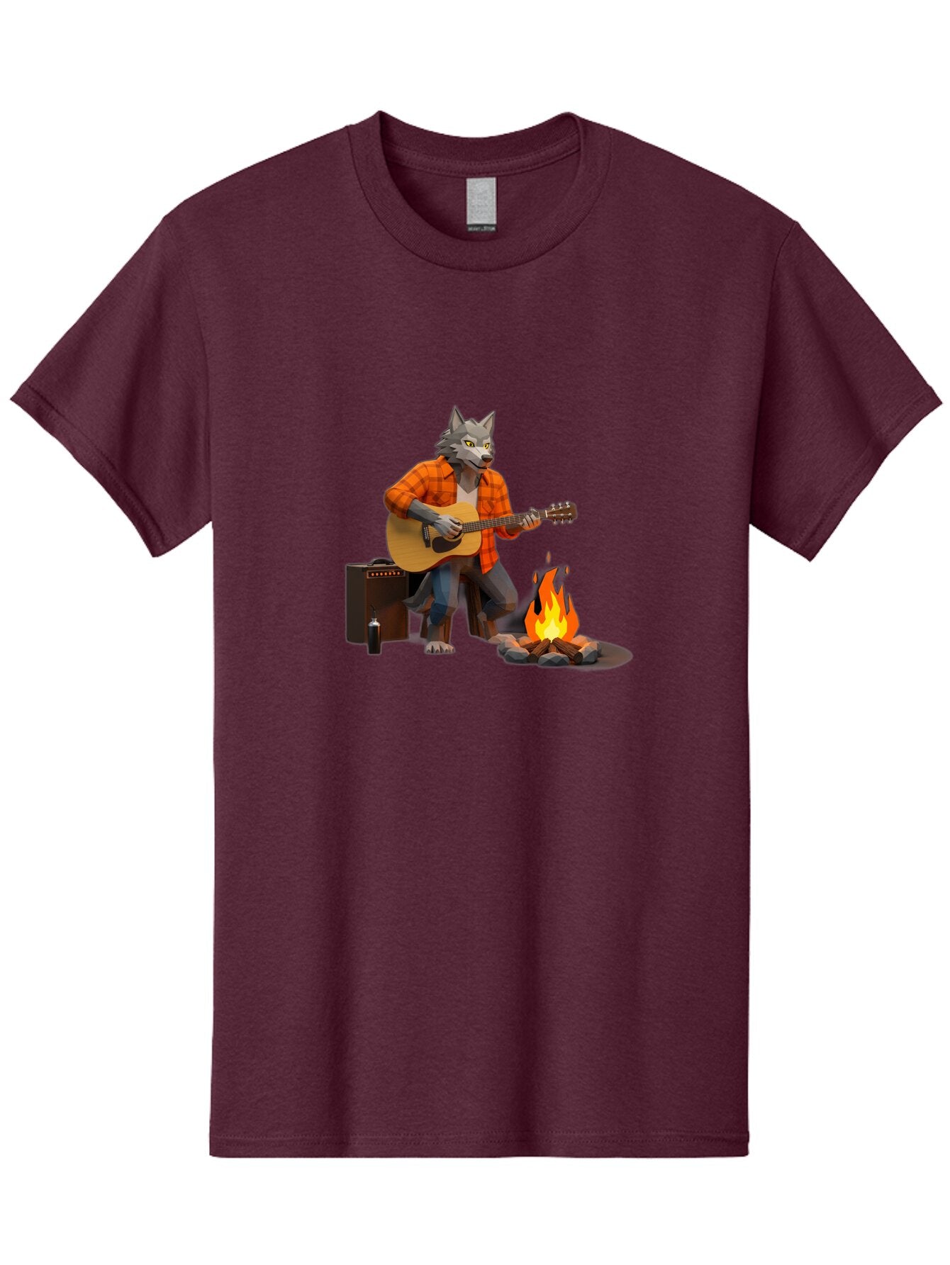 Wolf-Playing-Guitar Men'S Graphic Tee, 100% Cotton, Comfortable Casual Summer Wear, Machine Washable, Vintage Camera, Old Camera, Antique Camera, Black Camera, Classic Photography, Photography Equipment, Nostalgic Device, Film Camera, Baq225