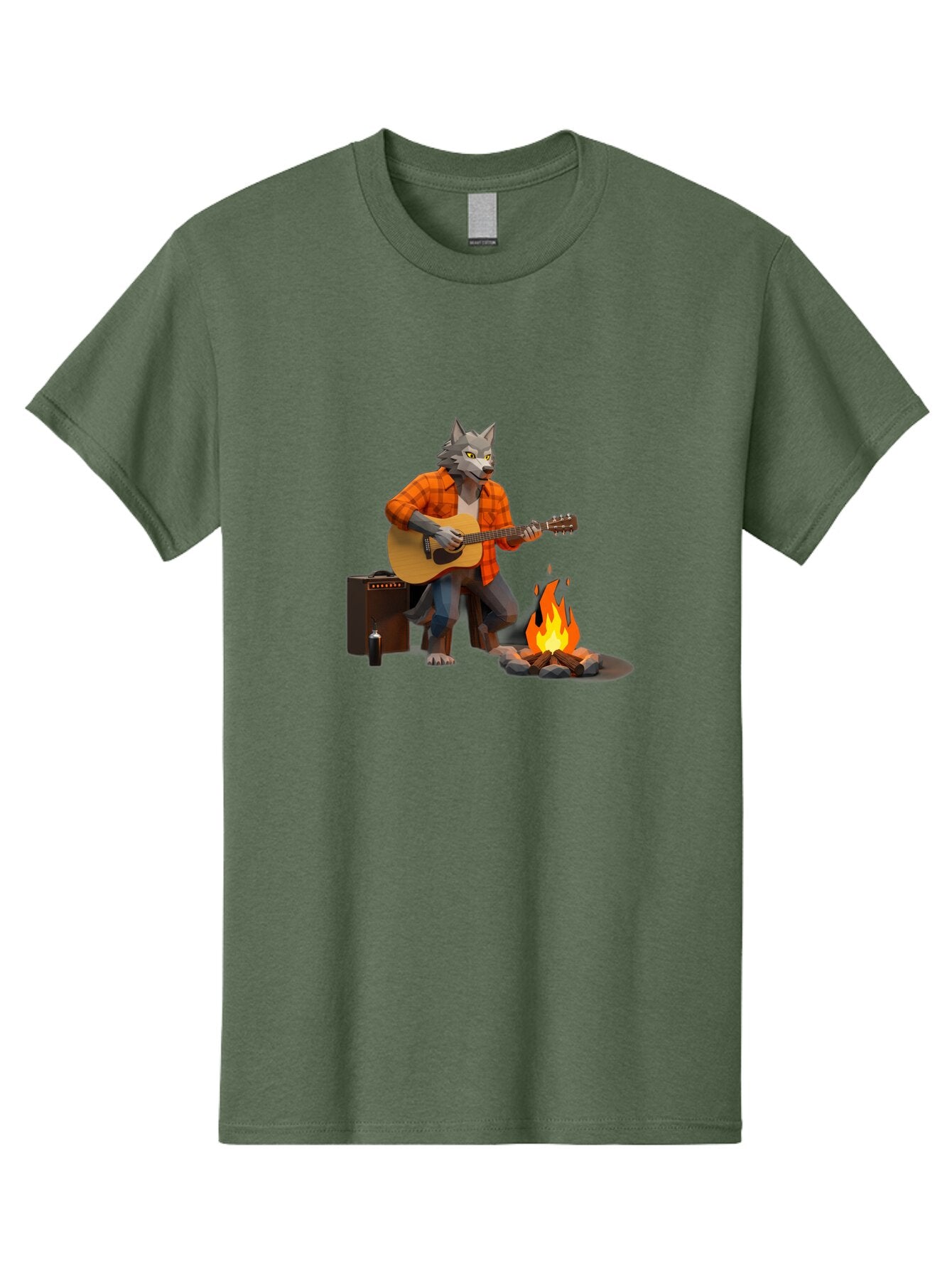 Wolf-Playing-Guitar Men'S Graphic Tee, 100% Cotton, Comfortable Casual Summer Wear, Machine Washable, Vintage Camera, Old Camera, Antique Camera, Black Camera, Classic Photography, Photography Equipment, Nostalgic Device, Film Camera, Baq225 8