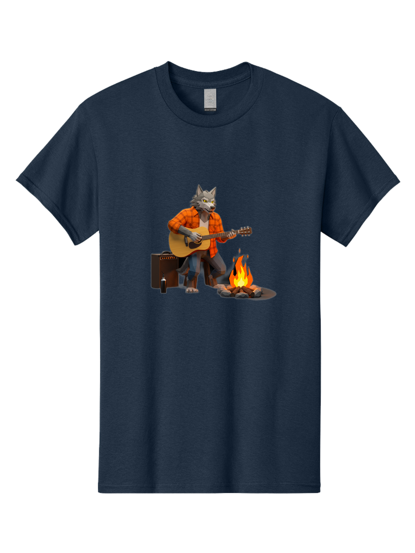 Wolf-Playing-Guitar Men'S Graphic Tee, 100% Cotton, Comfortable Casual Summer Wear, Machine Washable, Vintage Camera, Old Camera, Antique Camera, Black Camera, Classic Photography, Photography Equipment, Nostalgic Device, Film Camera, Baq225 12