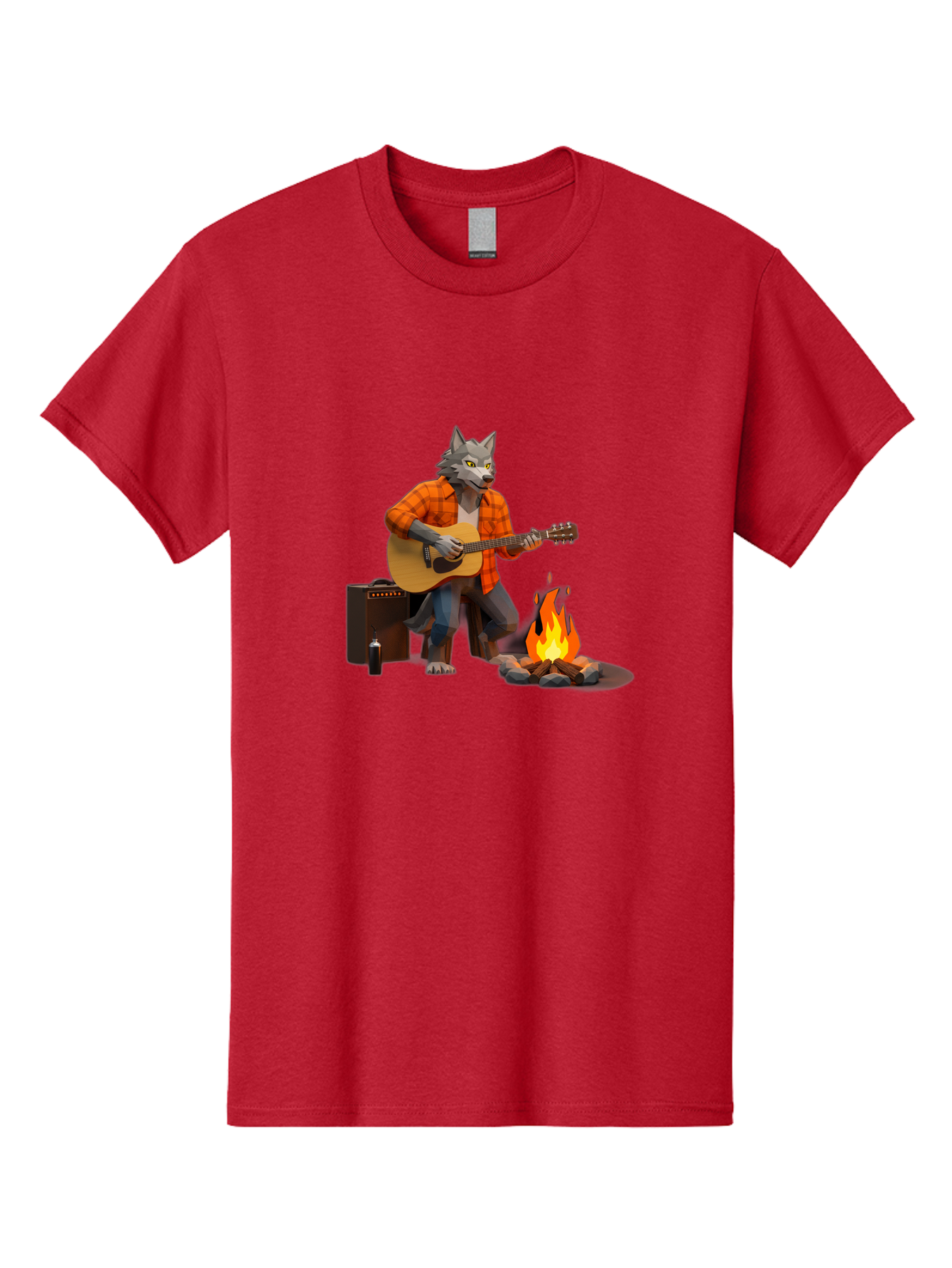 Wolf-Playing-Guitar Men'S Graphic Tee, 100% Cotton, Comfortable Casual Summer Wear, Machine Washable, Vintage Camera, Old Camera, Antique Camera, Black Camera, Classic Photography, Photography Equipment, Nostalgic Device, Film Camera, Baq225