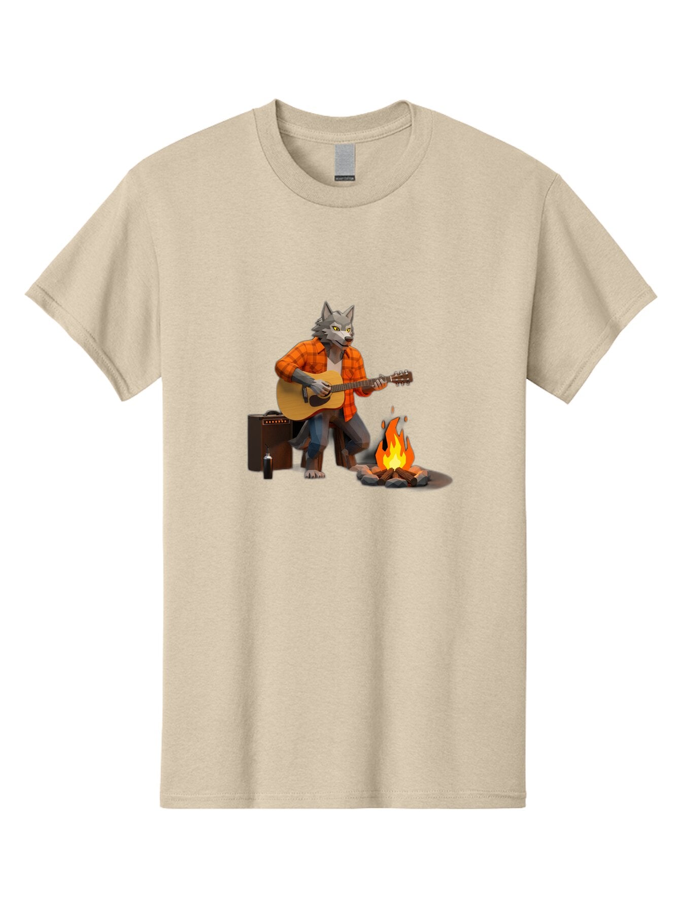 Wolf-Playing-Guitar Men'S Graphic Tee, 100% Cotton, Comfortable Casual Summer Wear, Machine Washable, Vintage Camera, Old Camera, Antique Camera, Black Camera, Classic Photography, Photography Equipment, Nostalgic Device, Film Camera, Baq225 3