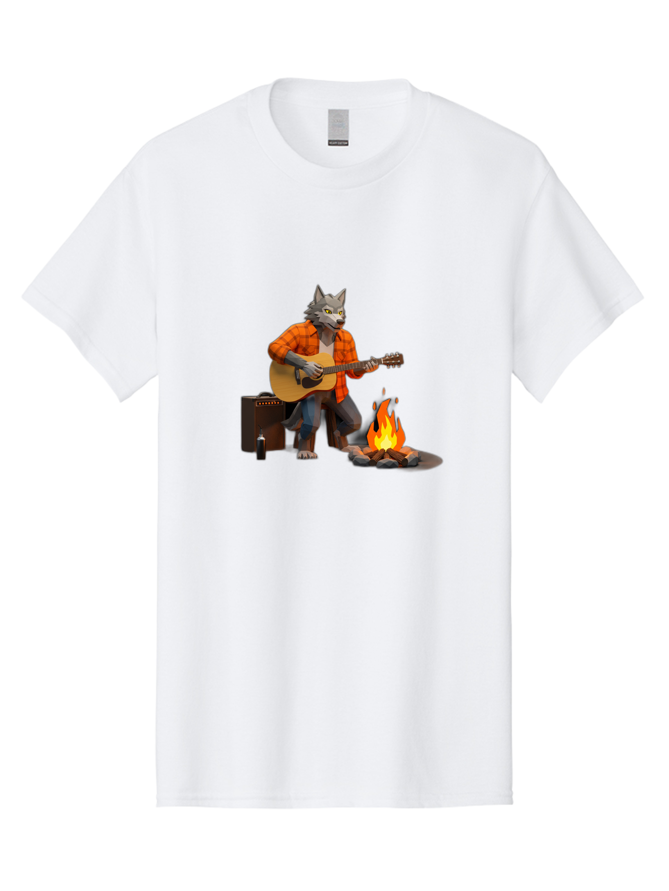Wolf-Playing-Guitar Men'S Graphic Tee, 100% Cotton, Comfortable Casual Summer Wear, Machine Washable, Vintage Camera, Old Camera, Antique Camera, Black Camera, Classic Photography, Photography Equipment, Nostalgic Device, Film Camera, Baq225 6