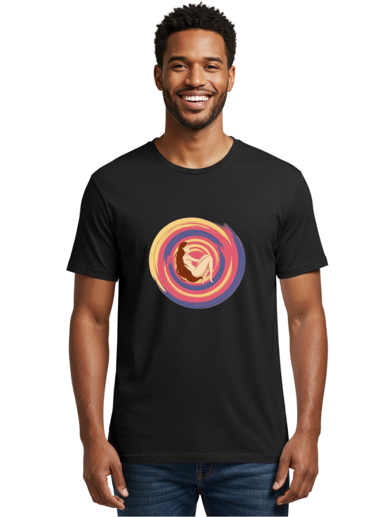 Woman-In-Swirl Men'S Graphic Tee, 100% Cotton, Comfortable Casual Summer Wear, Machine Washable, Vintage Camera, Old Camera, Antique Camera, Black Camera, Classic Photography, Photography Equipment, Nostalgic Device, Film Camera, Camera Art Baq228 18