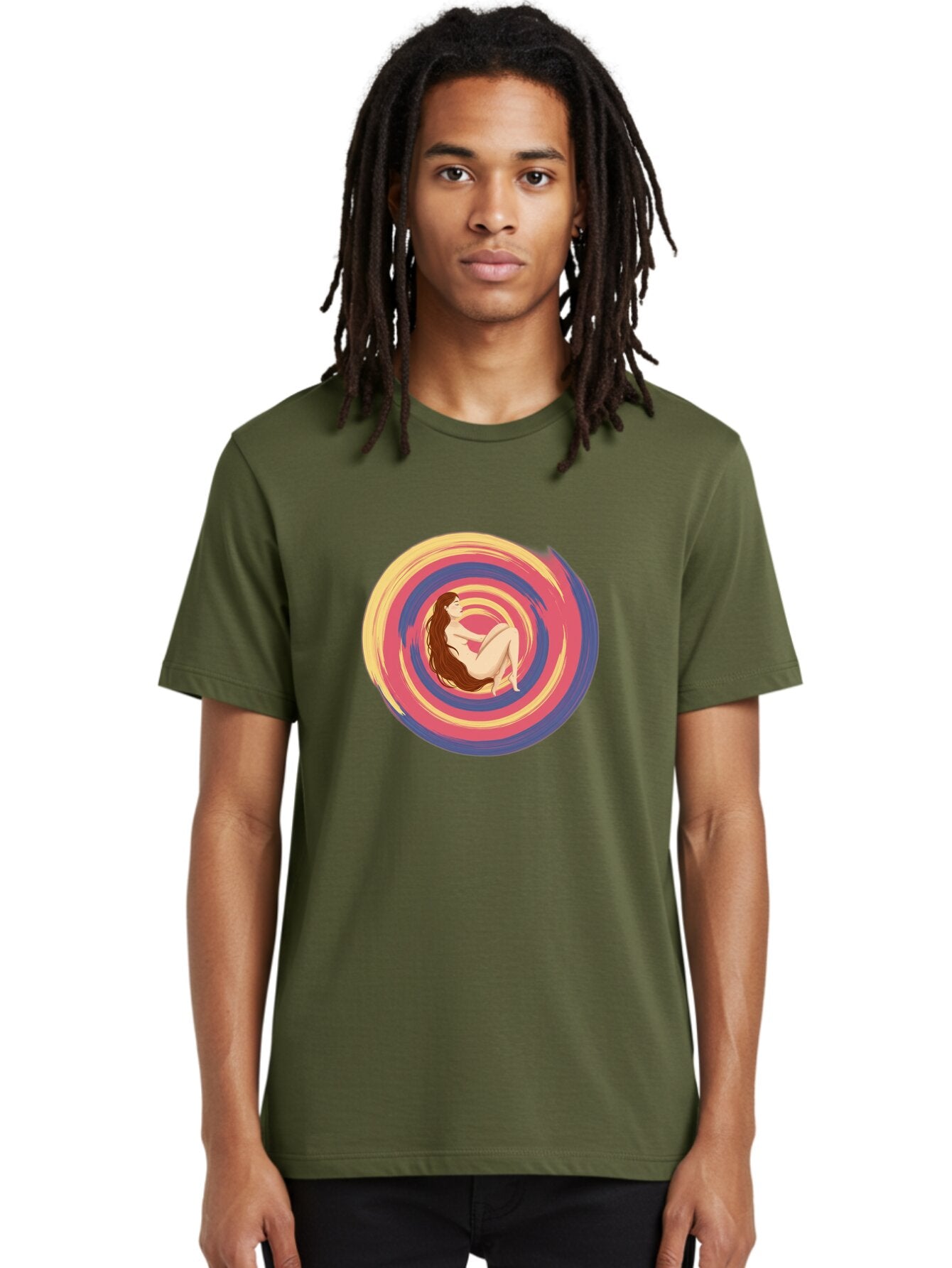 Woman-In-Swirl Men'S Graphic Tee, 100% Cotton, Comfortable Casual Summer Wear, Machine Washable, Vintage Camera, Old Camera, Antique Camera, Black Camera, Classic Photography, Photography Equipment, Nostalgic Device, Film Camera, Camera Art Baq228 20