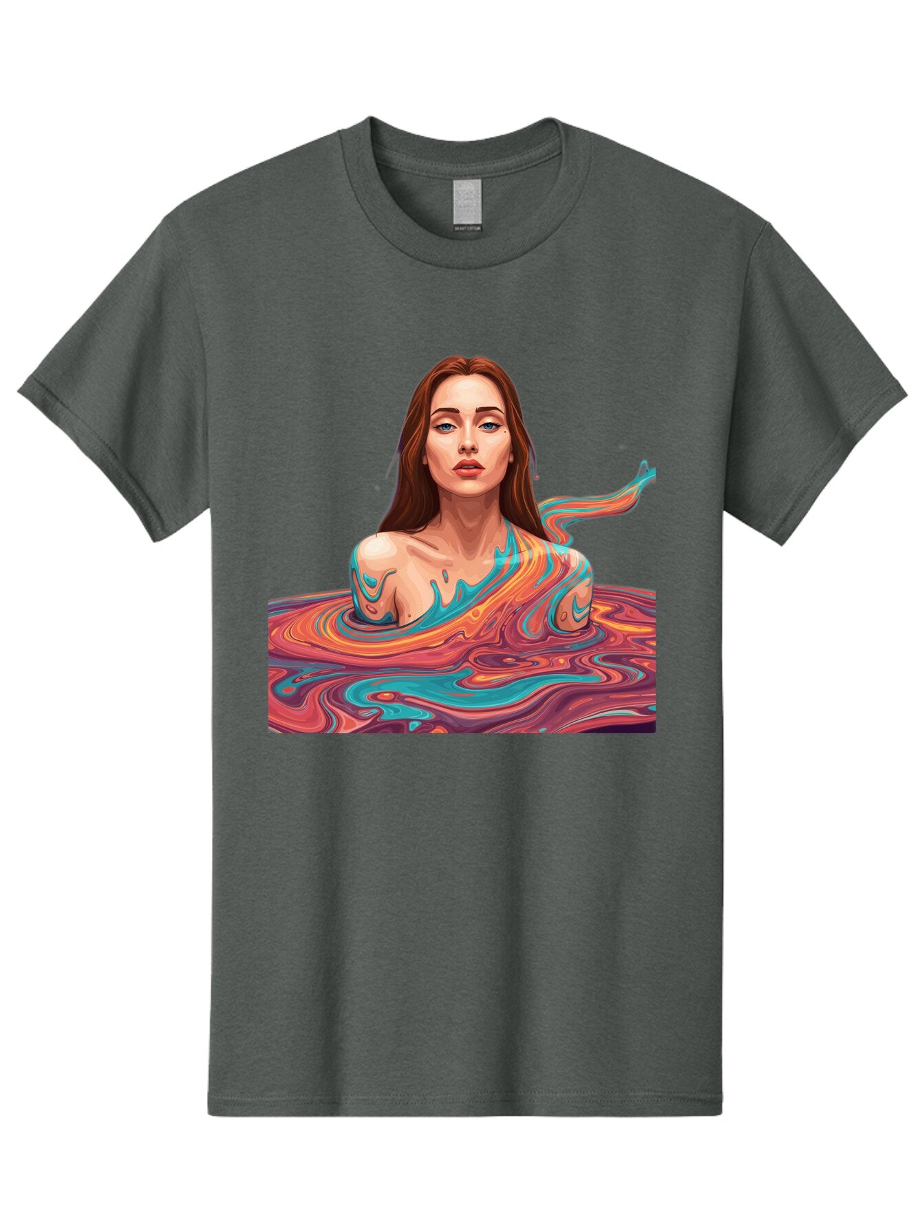 Woman-In-Swirling-Liquid Men'S Graphic Tee, 100% Cotton, Comfortable Casual Summer Wear, Machine Washable, Vintage Camera, Old Camera, Antique Camera, Black Camera, Classic Photography, Photography Equipment, Nostalgic Device, Film Camera, Baq229 9