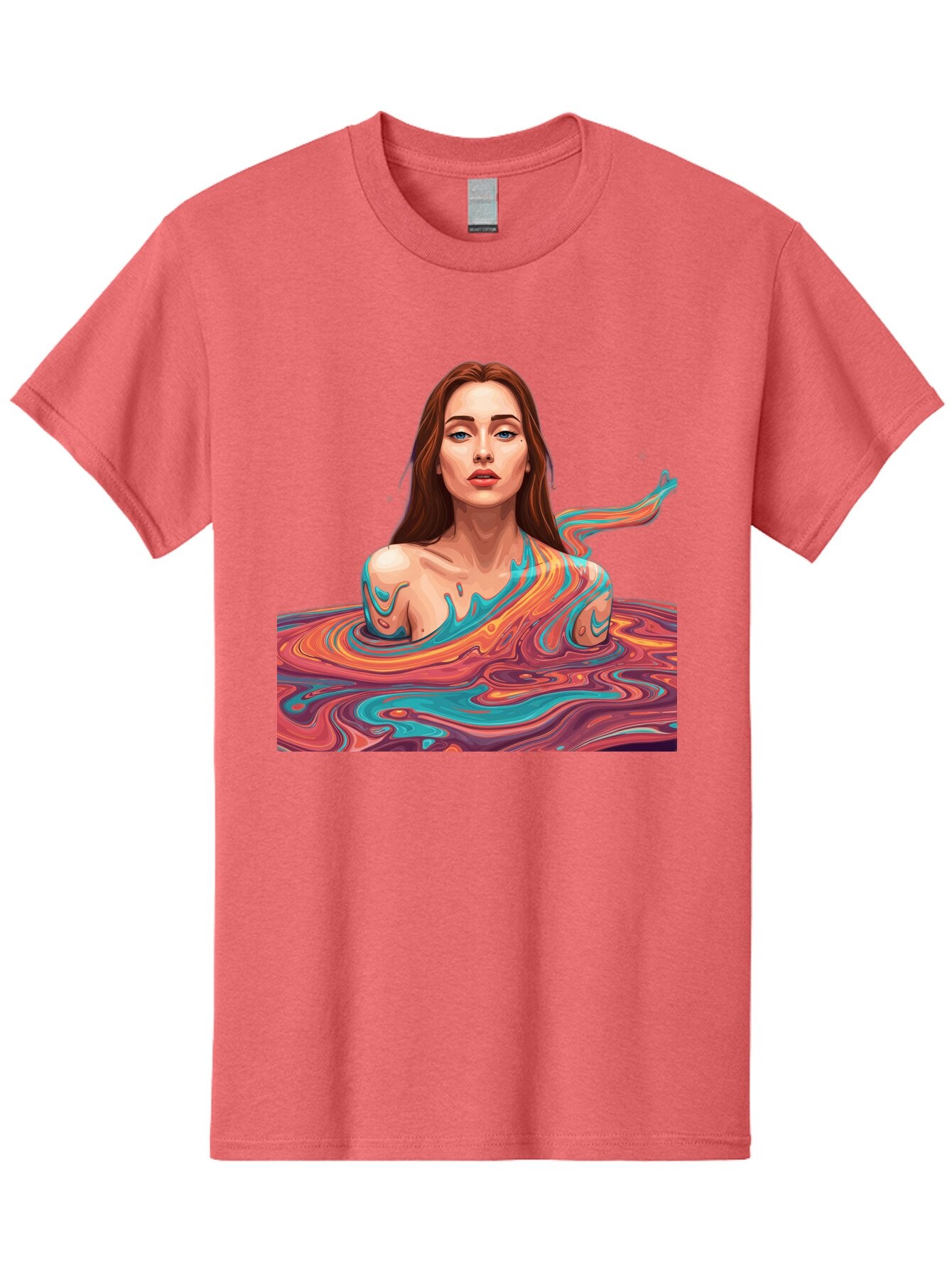 Woman-In-Swirling-Liquid Men'S Graphic Tee, 100% Cotton, Comfortable Casual Summer Wear, Machine Washable, Vintage Camera, Old Camera, Antique Camera, Black Camera, Classic Photography, Photography Equipment, Nostalgic Device, Film Camera, Baq229 2