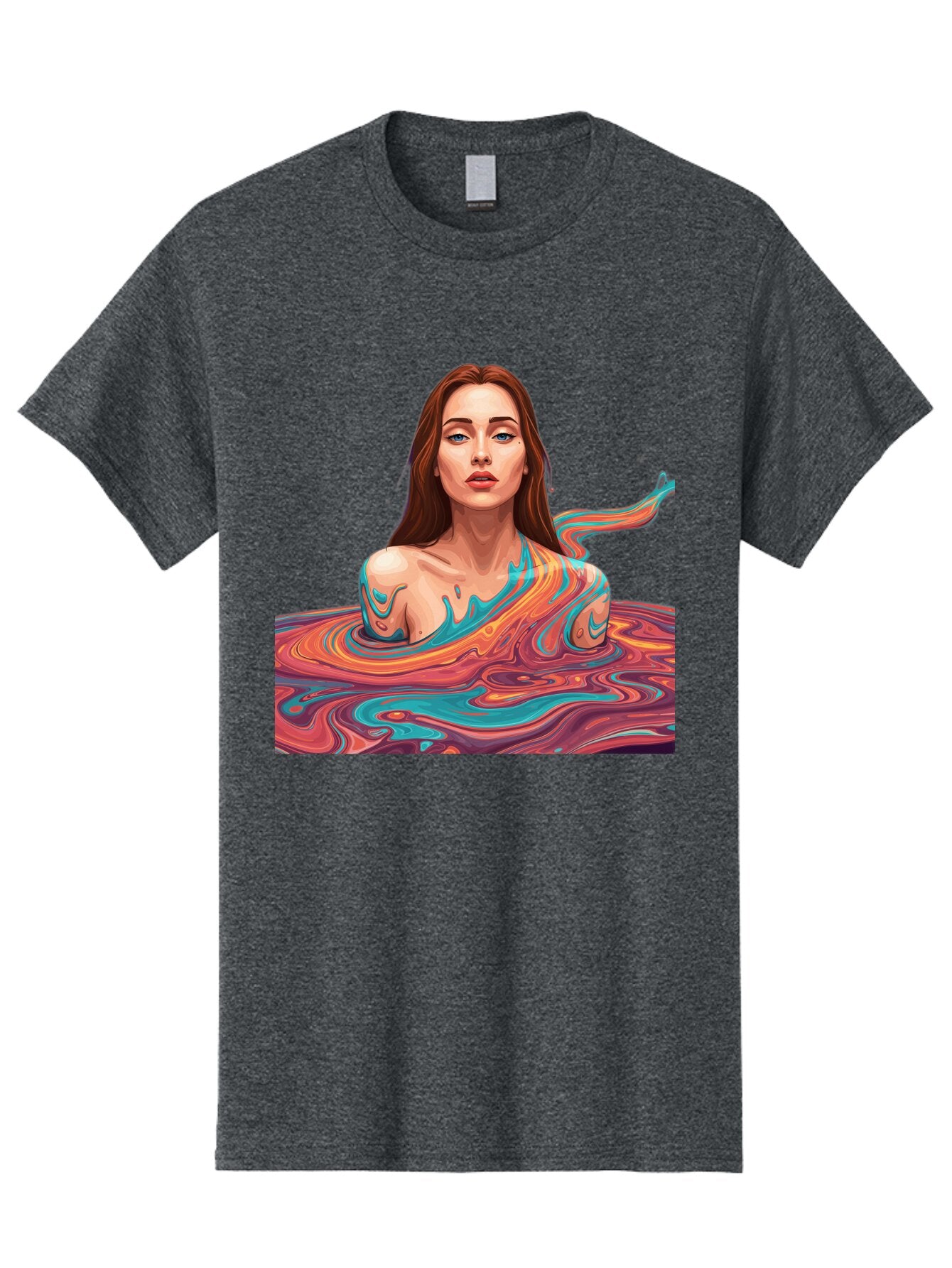 Woman-In-Swirling-Liquid Men'S Graphic Tee, 100% Cotton, Comfortable Casual Summer Wear, Machine Washable, Vintage Camera, Old Camera, Antique Camera, Black Camera, Classic Photography, Photography Equipment, Nostalgic Device, Film Camera, Baq229 10