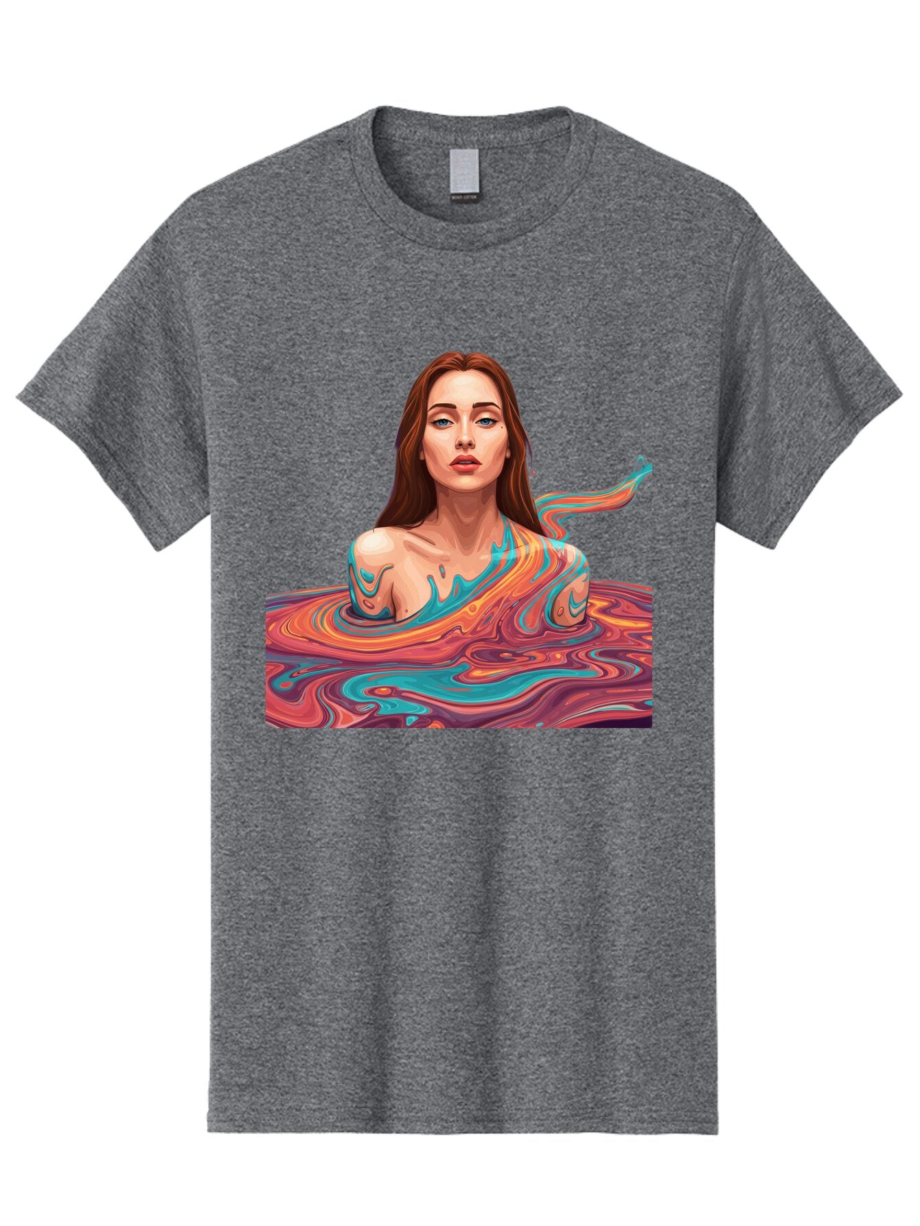Woman-In-Swirling-Liquid Men'S Graphic Tee, 100% Cotton, Comfortable Casual Summer Wear, Machine Washable, Vintage Camera, Old Camera, Antique Camera, Black Camera, Classic Photography, Photography Equipment, Nostalgic Device, Film Camera, Baq229 7