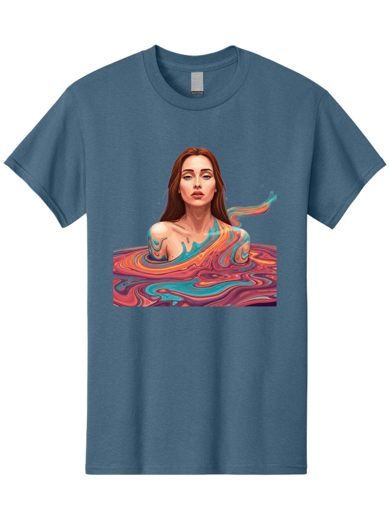 Woman-In-Swirling-Liquid Men'S Graphic Tee, 100% Cotton, Comfortable Casual Summer Wear, Machine Washable, Vintage Camera, Old Camera, Antique Camera, Black Camera, Classic Photography, Photography Equipment, Nostalgic Device, Film Camera, Baq229 13
