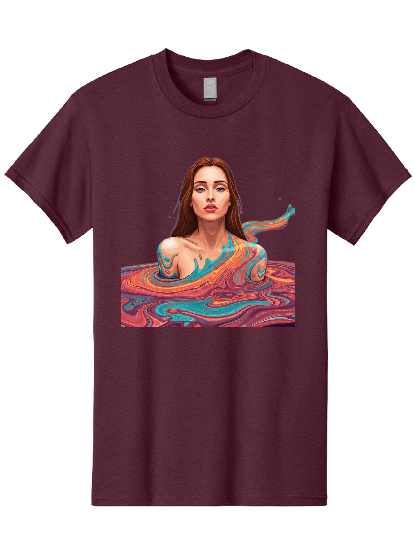 Woman-In-Swirling-Liquid Men'S Graphic Tee, 100% Cotton, Comfortable Casual Summer Wear, Machine Washable, Vintage Camera, Old Camera, Antique Camera, Black Camera, Classic Photography, Photography Equipment, Nostalgic Device, Film Camera, Baq229 6
