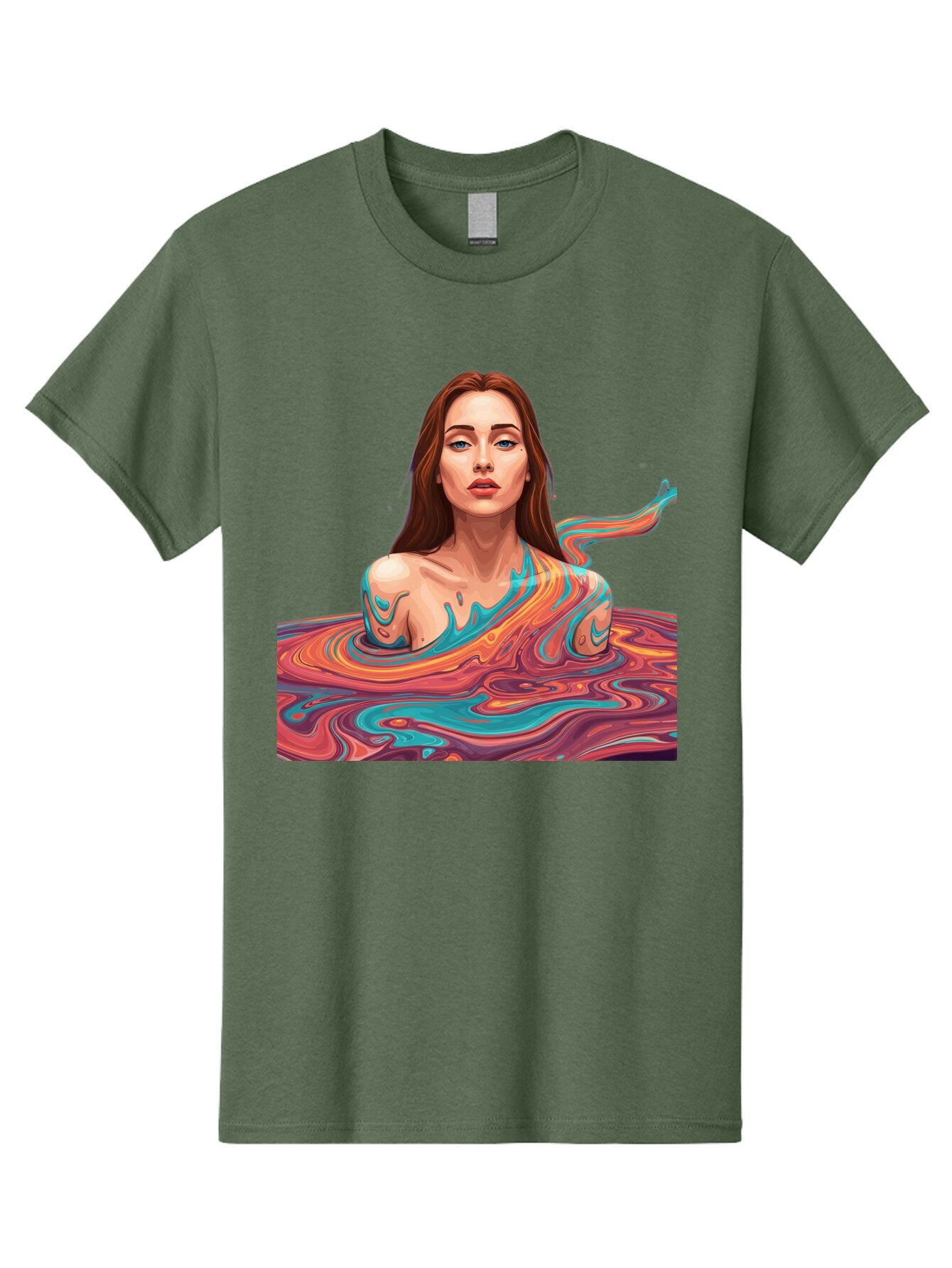 Woman-In-Swirling-Liquid Men'S Graphic Tee, 100% Cotton, Comfortable Casual Summer Wear, Machine Washable, Vintage Camera, Old Camera, Antique Camera, Black Camera, Classic Photography, Photography Equipment, Nostalgic Device, Film Camera, Baq229 5