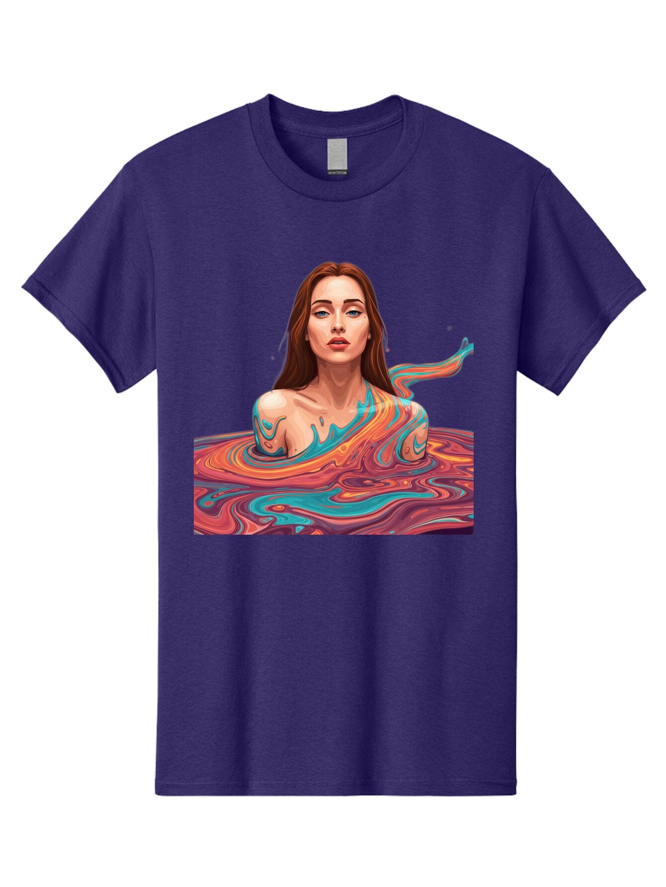 Woman-In-Swirling-Liquid Men'S Graphic Tee, 100% Cotton, Comfortable Casual Summer Wear, Machine Washable, Vintage Camera, Old Camera, Antique Camera, Black Camera, Classic Photography, Photography Equipment, Nostalgic Device, Film Camera, Baq229 1