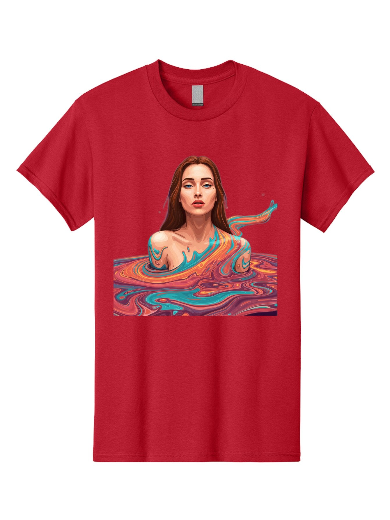 Woman-In-Swirling-Liquid Men'S Graphic Tee, 100% Cotton, Comfortable Casual Summer Wear, Machine Washable, Vintage Camera, Old Camera, Antique Camera, Black Camera, Classic Photography, Photography Equipment, Nostalgic Device, Film Camera, Baq229 11