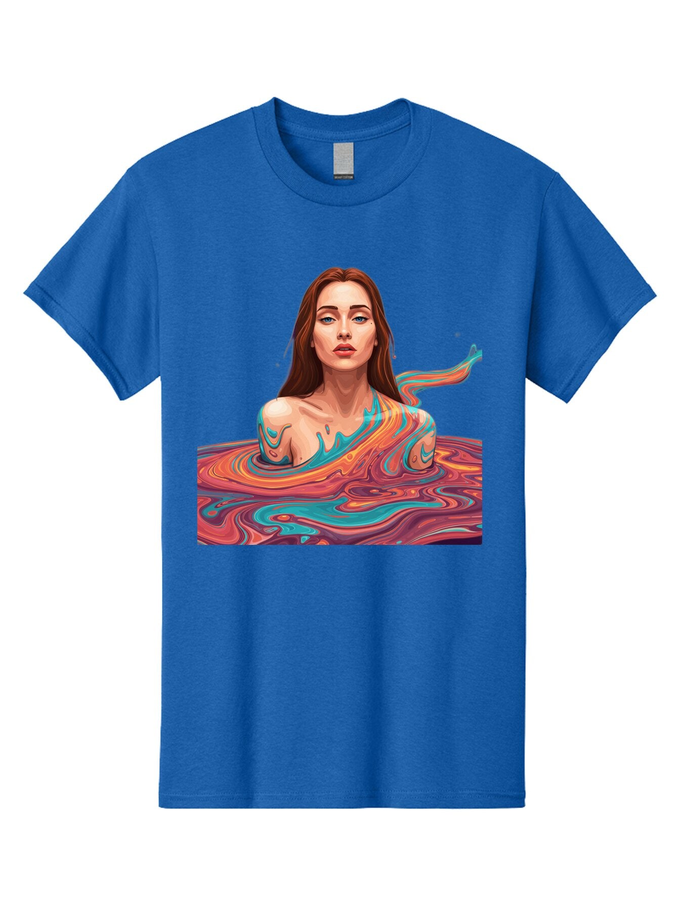 Woman-In-Swirling-Liquid Men'S Graphic Tee, 100% Cotton, Comfortable Casual Summer Wear, Machine Washable, Vintage Camera, Old Camera, Antique Camera, Black Camera, Classic Photography, Photography Equipment, Nostalgic Device, Film Camera, Baq229 15